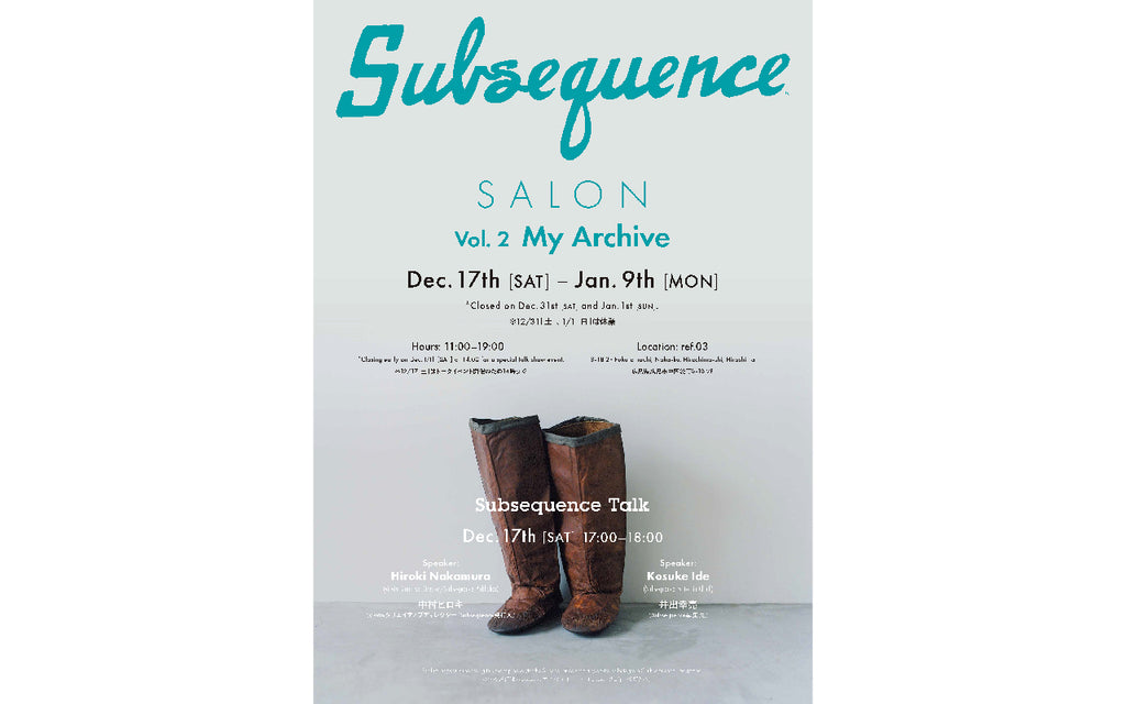 Subsequence SALON vol.2 My Archive