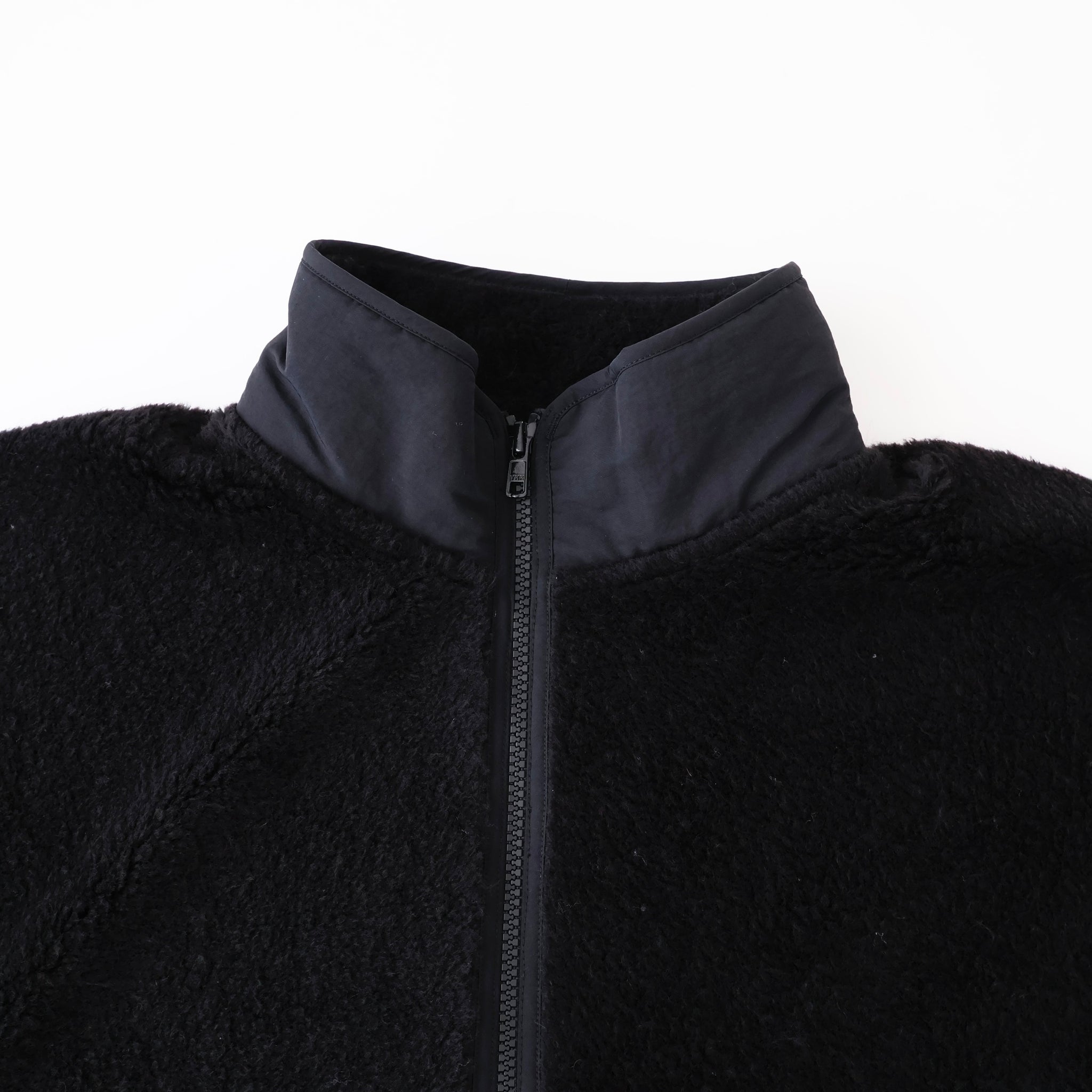 Wool Boa Zip-Up Blouson