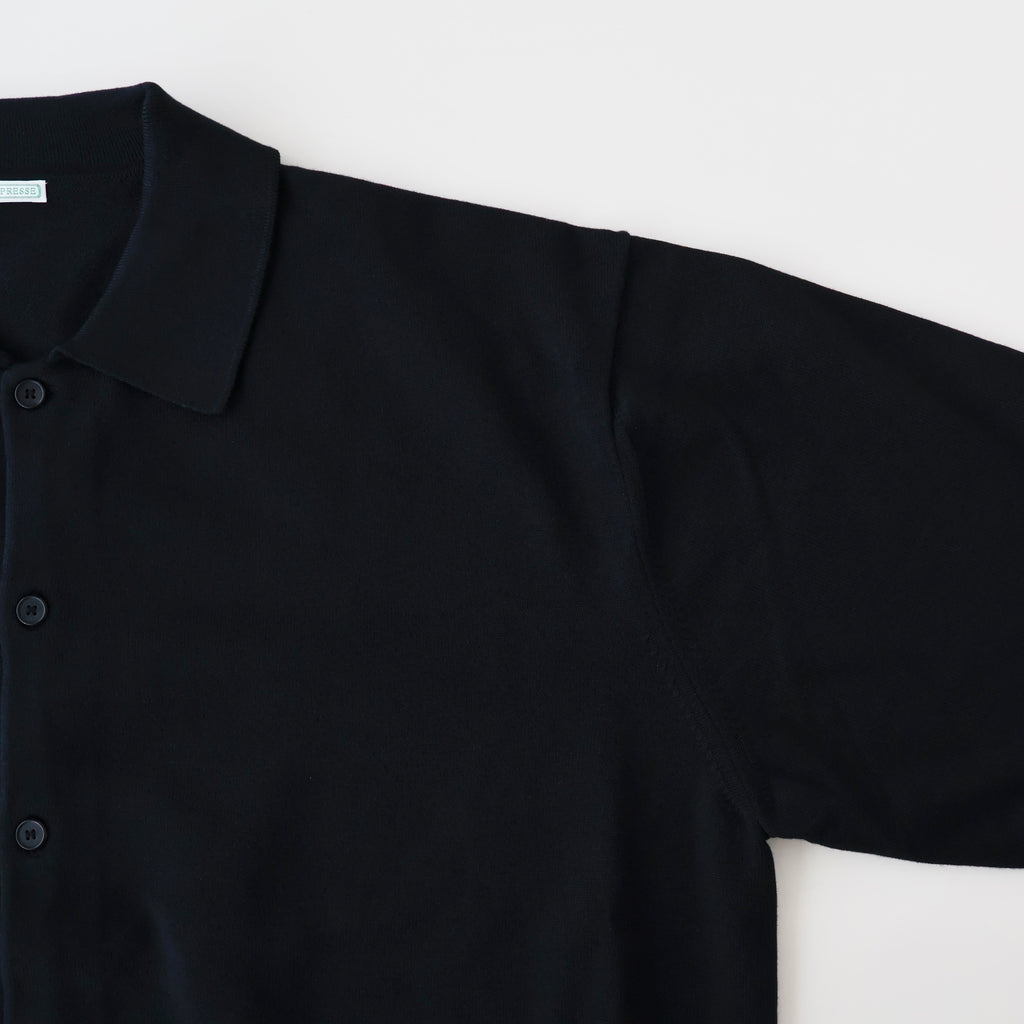 Cotton Knit Polo Collar Cardigan - ref. / Web Store