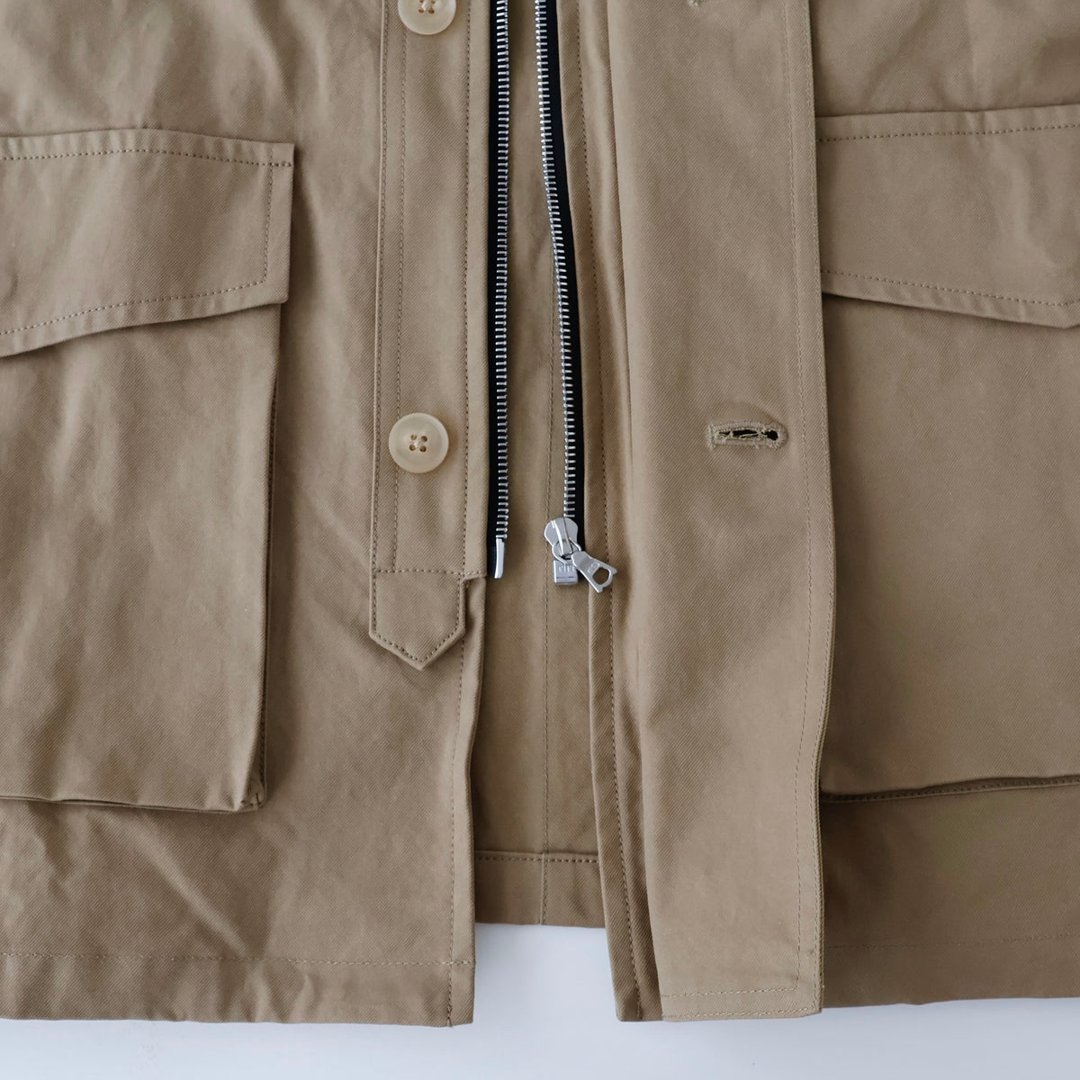 Grover Zip Blouson In Cotton Twill