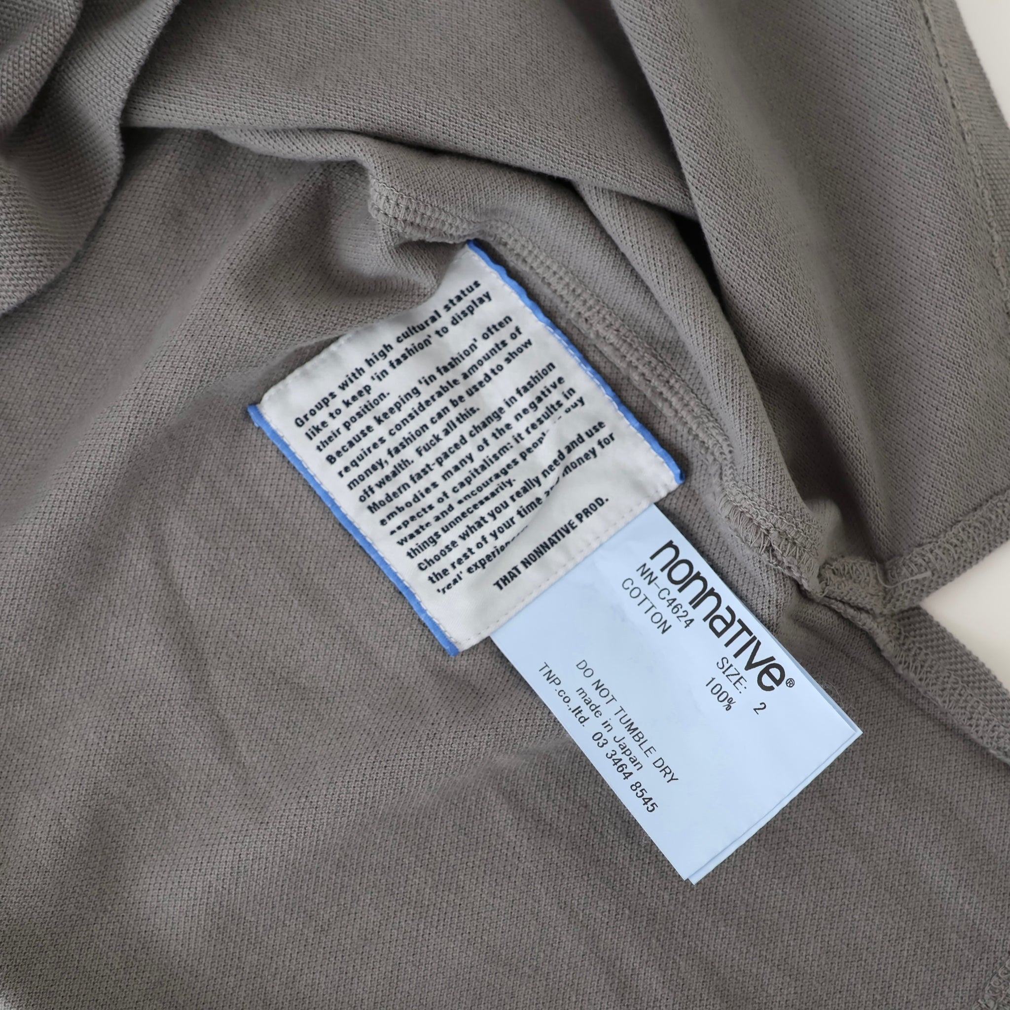 CLERK S/S T-NECK TEE COTTON PIQUE OVERDYED
