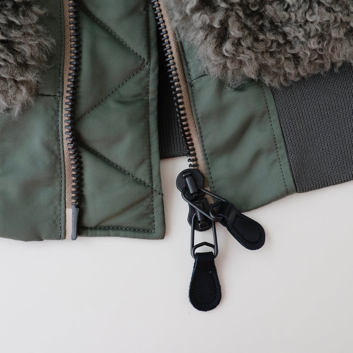 FAUX SHEARLING TYPE MA-1 JACKET
