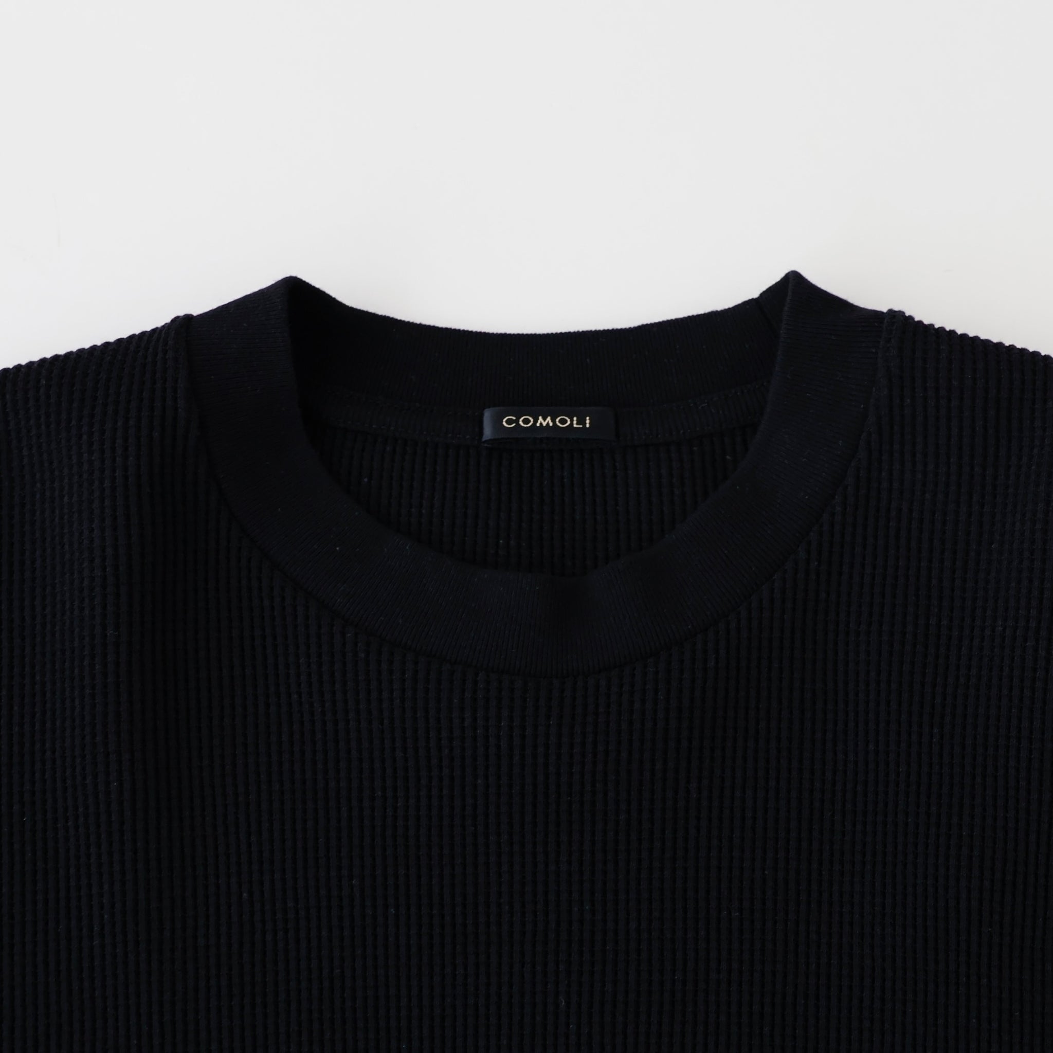 コットンワッフル 長袖Tシャツ