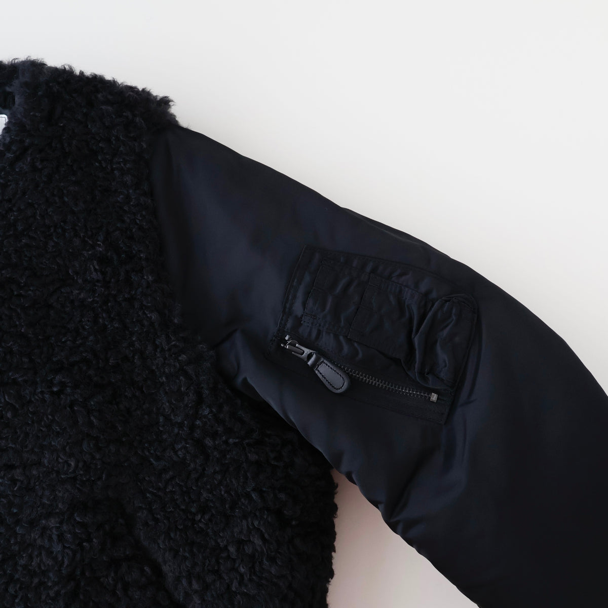 FAUX SHEARLING TYPE MA-1 JACKET