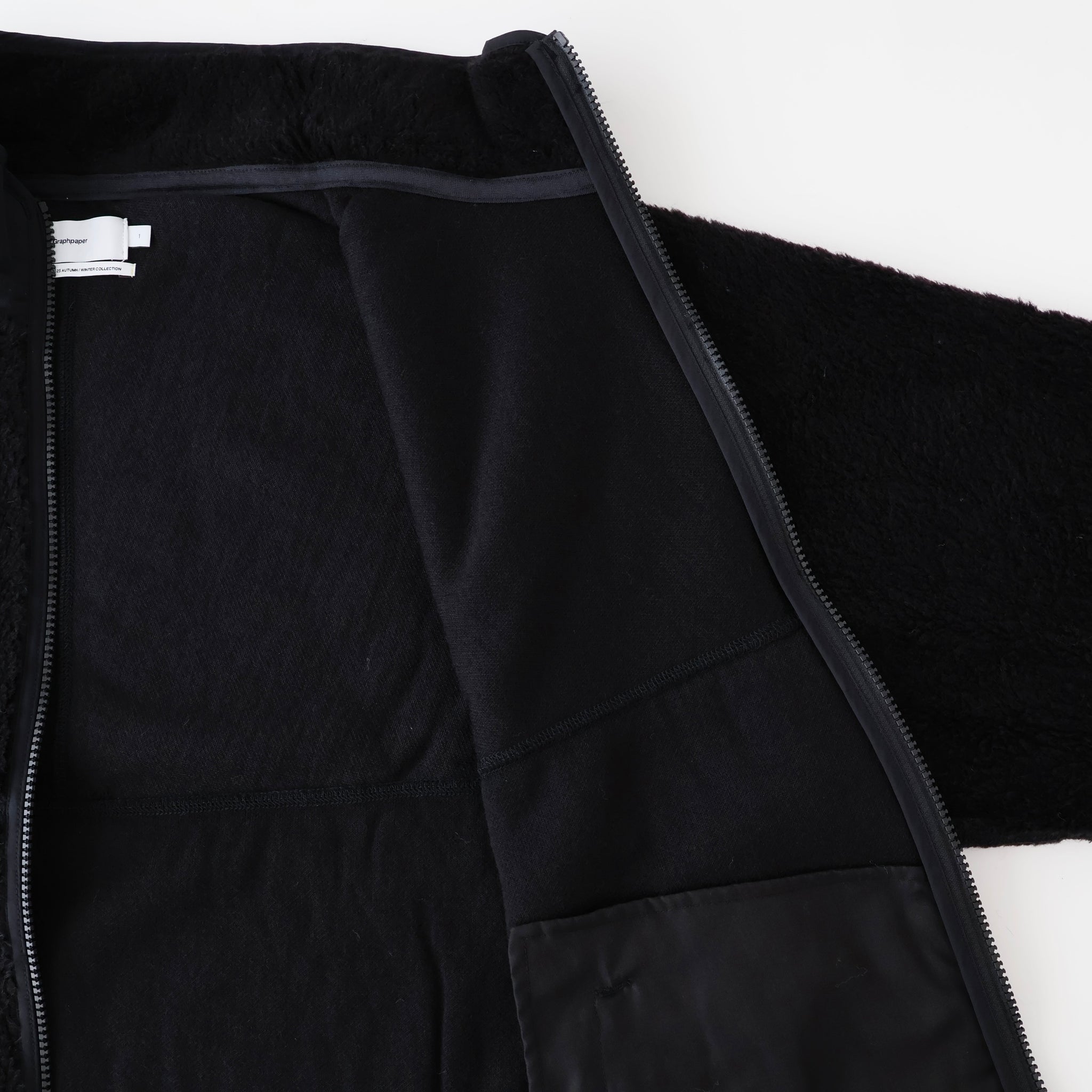 Wool Boa Zip-Up Blouson