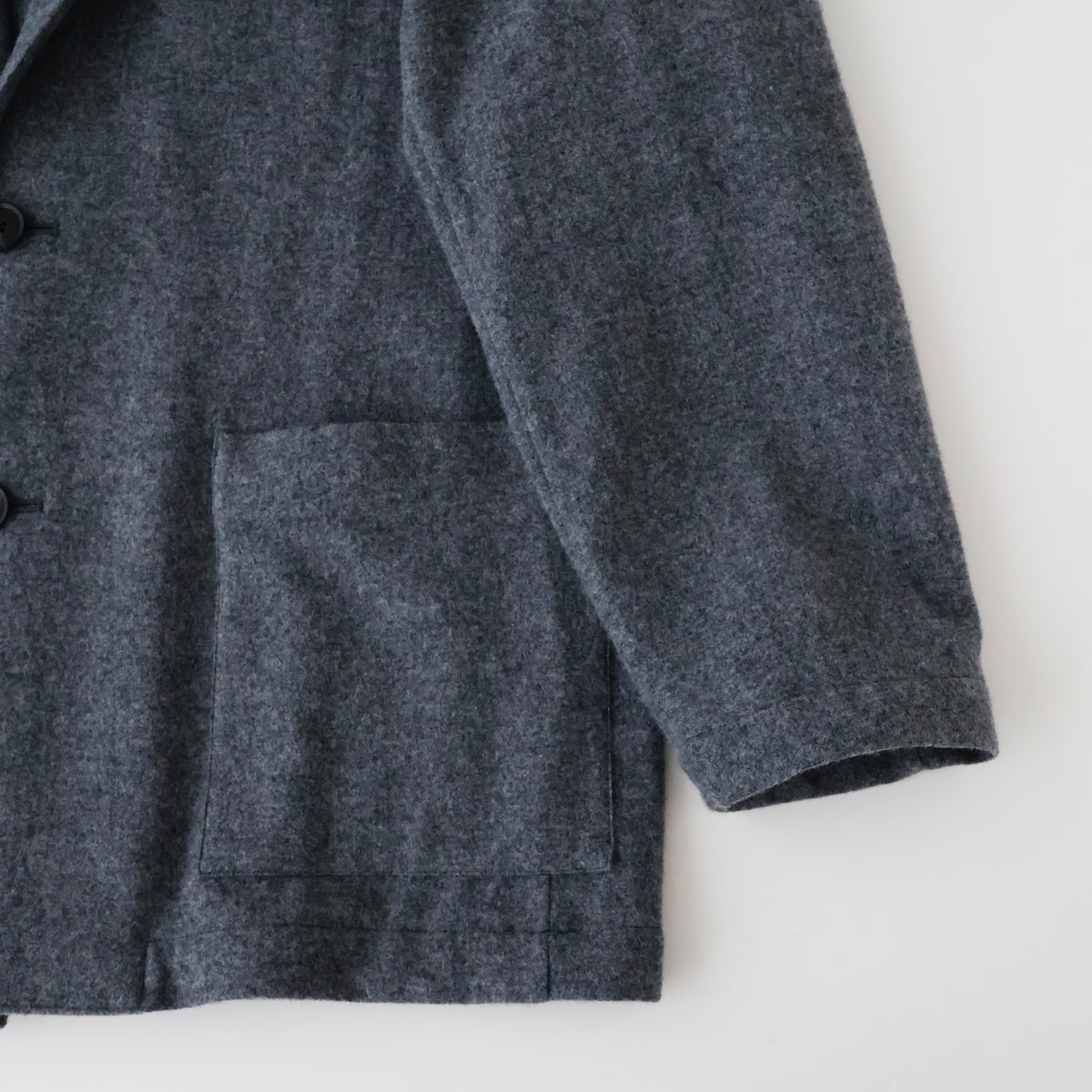 W/CA FLEECE EASY SINGLE BREASTED JACKET