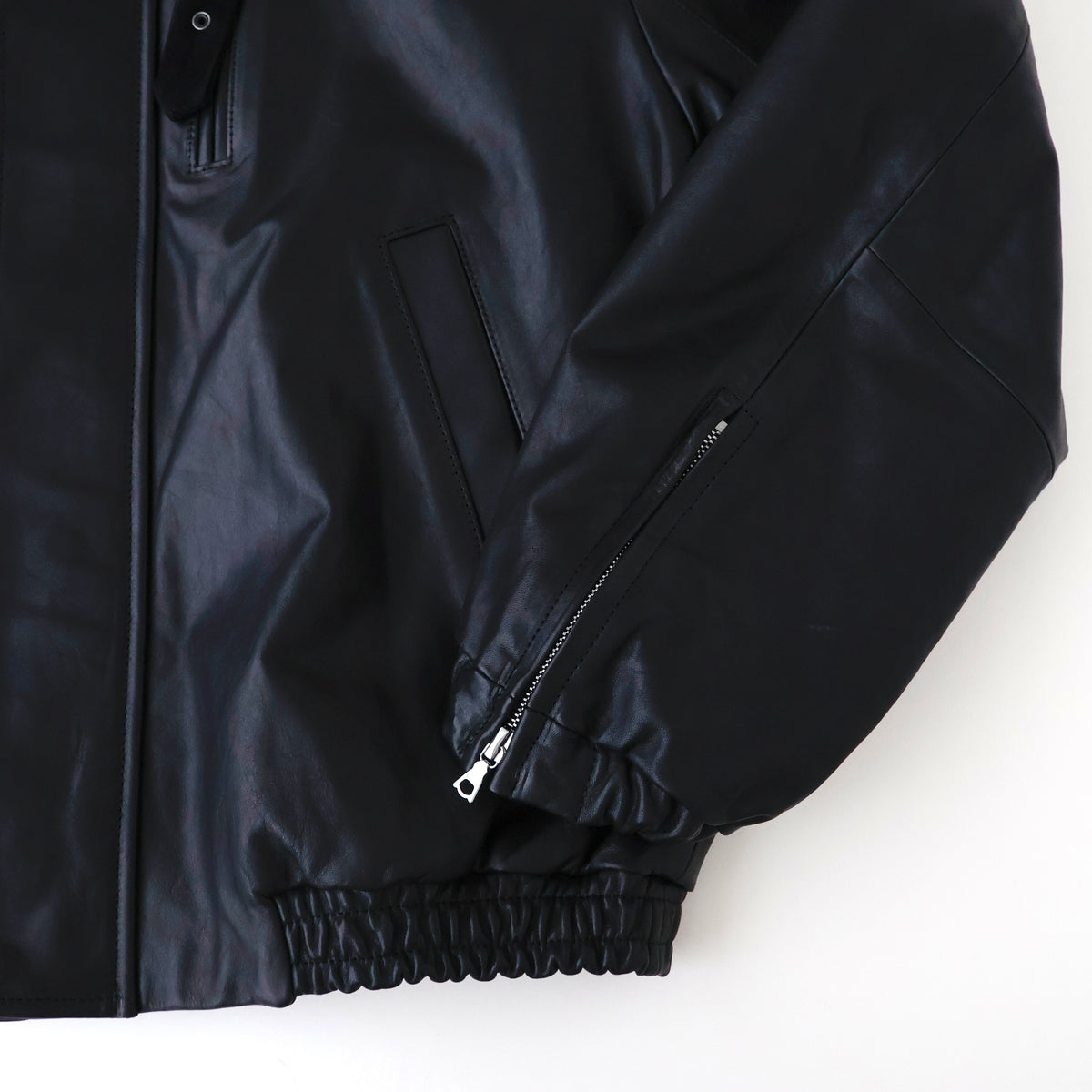 MOUTON COLLAR CALF ZIP JACKET