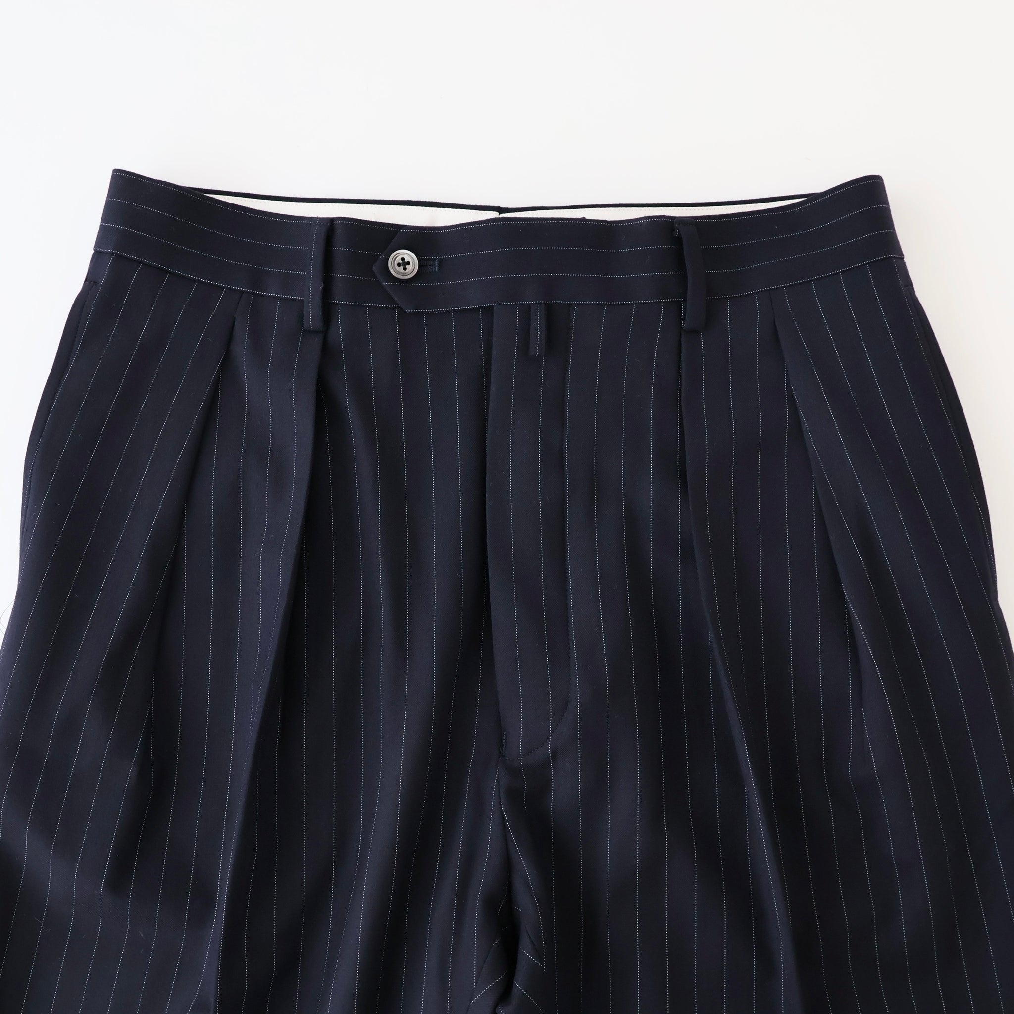 140's Wool Stretch Pinstripe Standard Type1