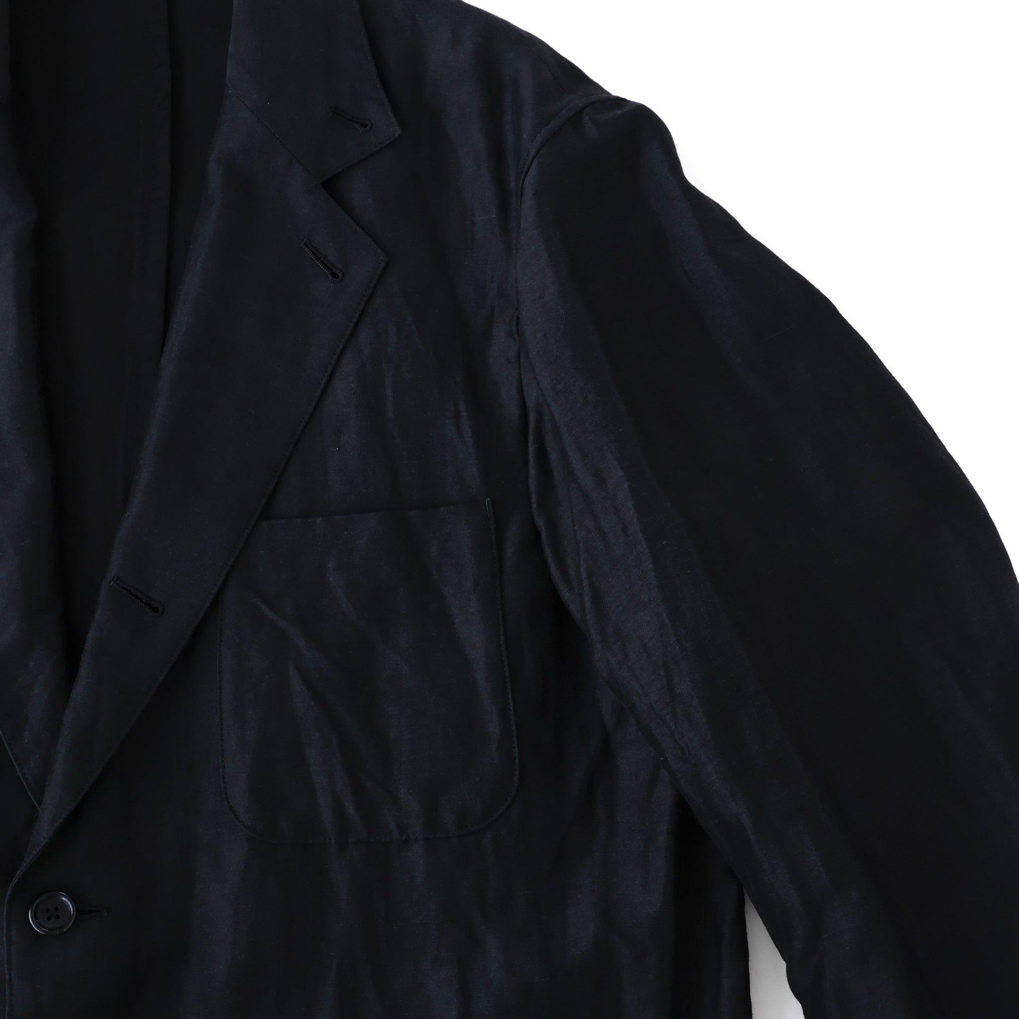 Linen Cupro Back Satin Work Jacket