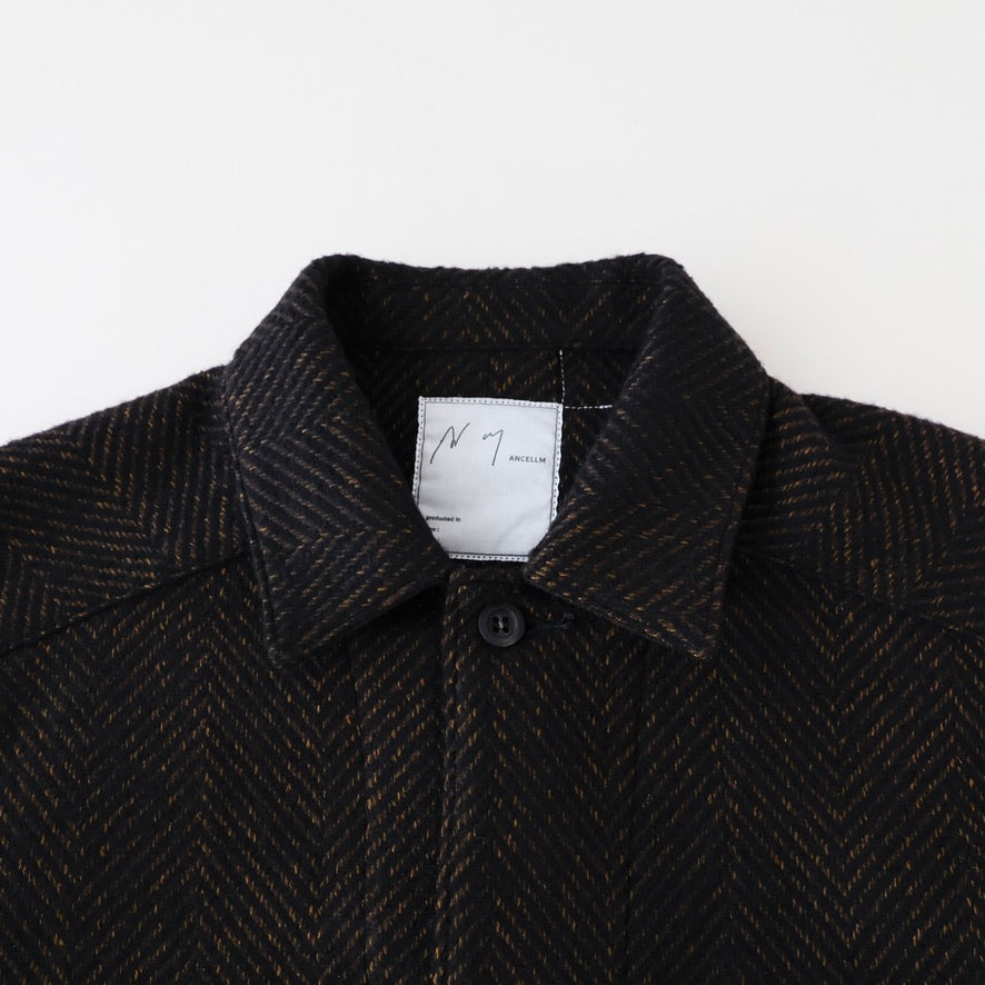 DAMAGE WOOL HERRINGBONE COVER ALL