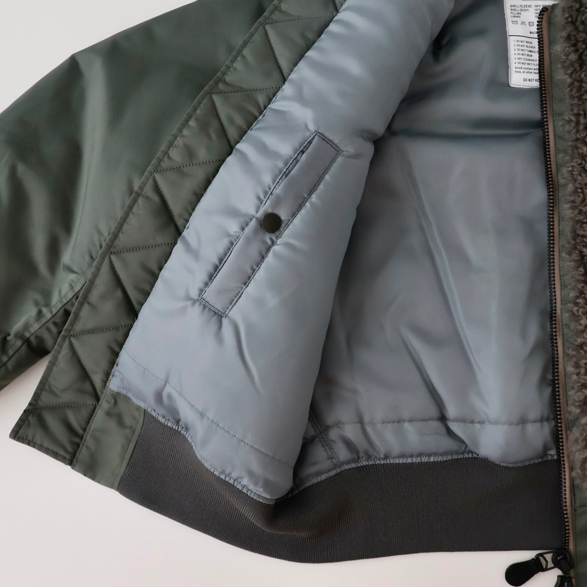 FAUX SHEARLING TYPE MA-1 JACKET