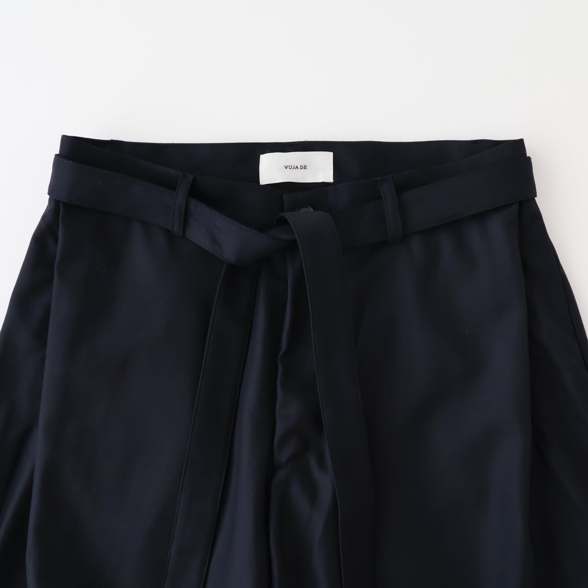 Ren Belted Tuck Trousers in Wool