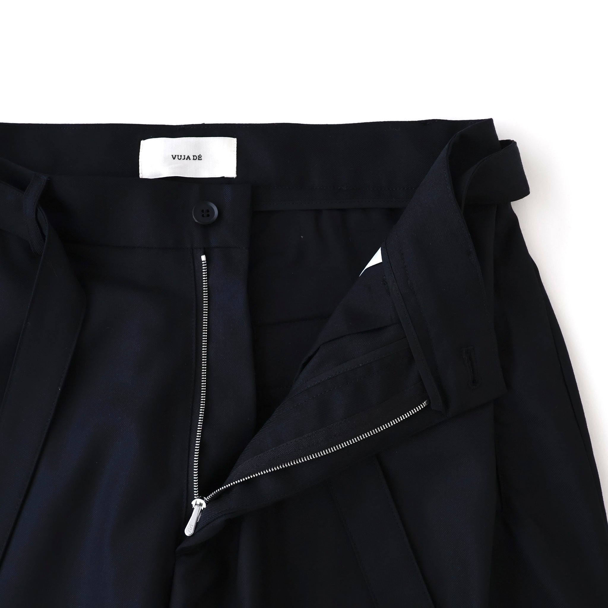 Ren Belted Tuck Trousers in Wool