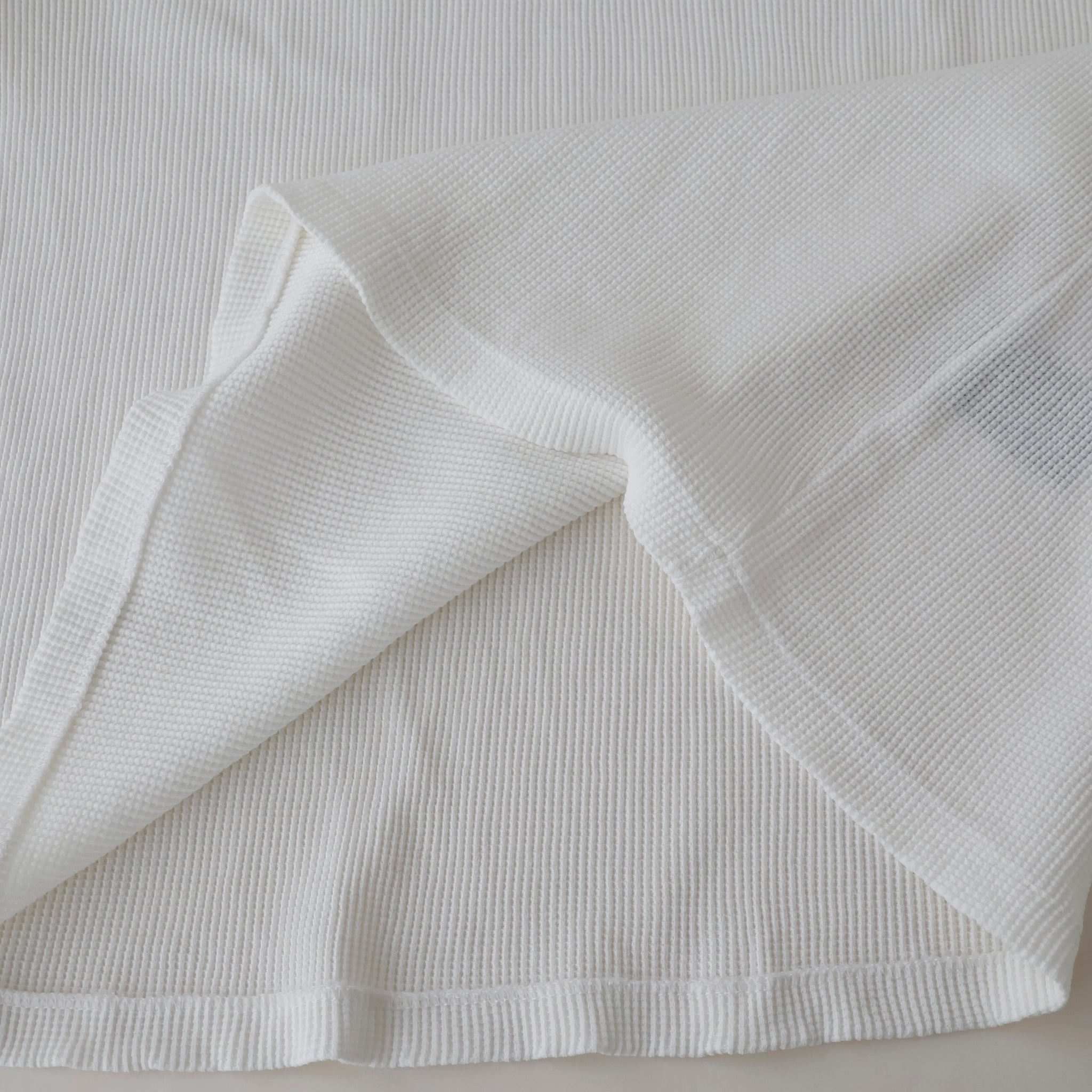 コットンワッフル 長袖Tシャツ