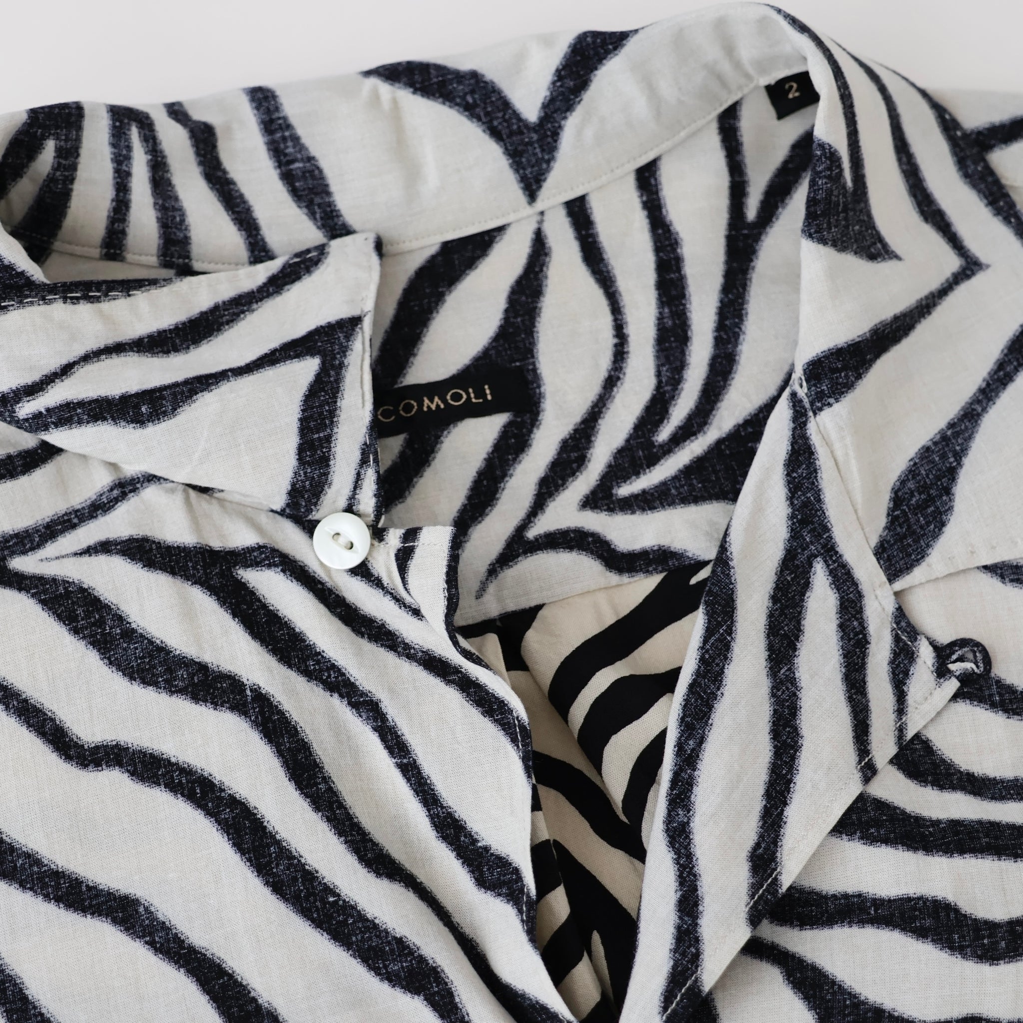 ZEBRA 半袖オープンカラーシャツ