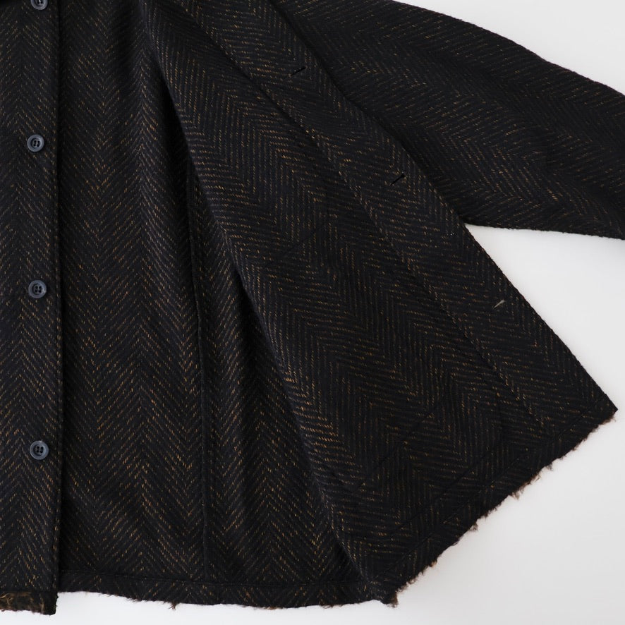 DAMAGE WOOL HERRINGBONE COVER ALL