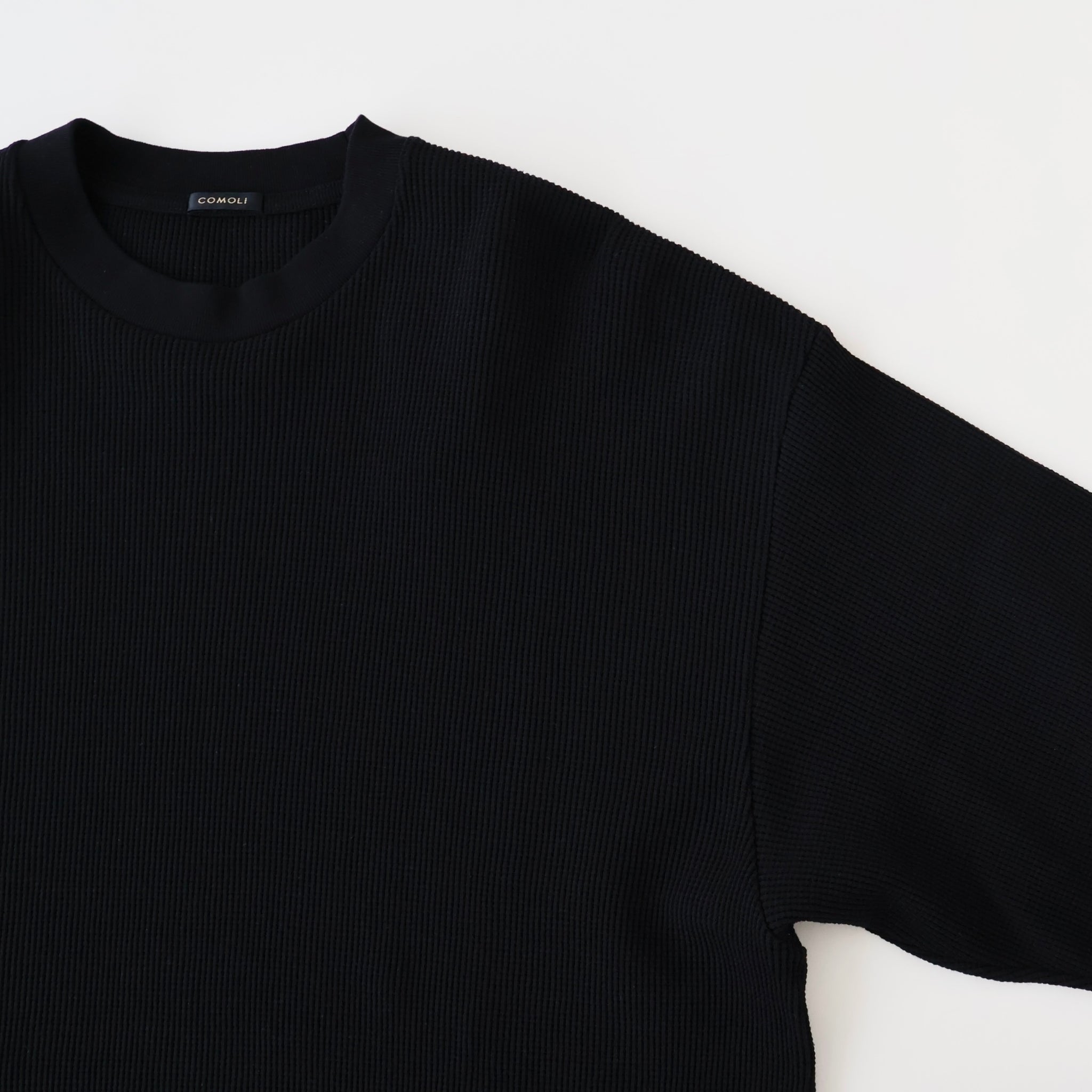 コットンワッフル 長袖Tシャツ