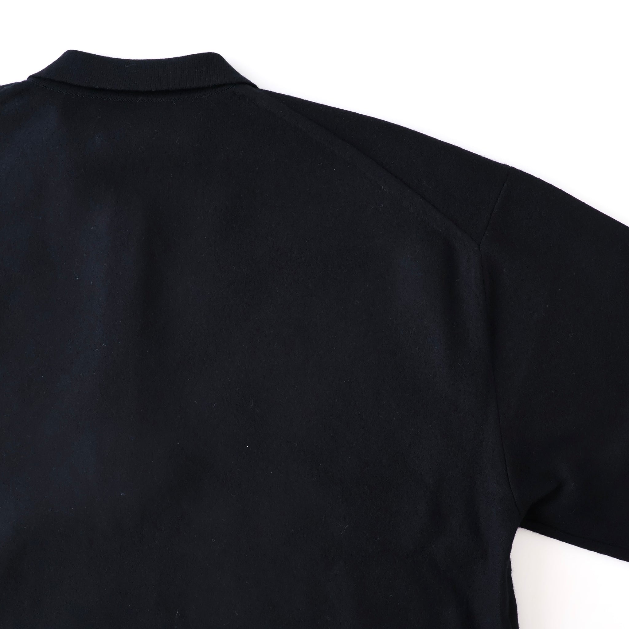 FINE WOOL MELTON_ZIP UP POLO SWEATER