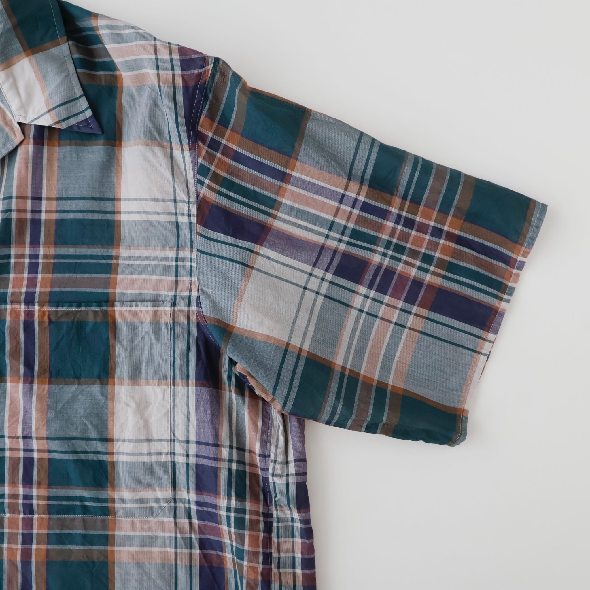 Gauze Plaid Pullover SS Shirt