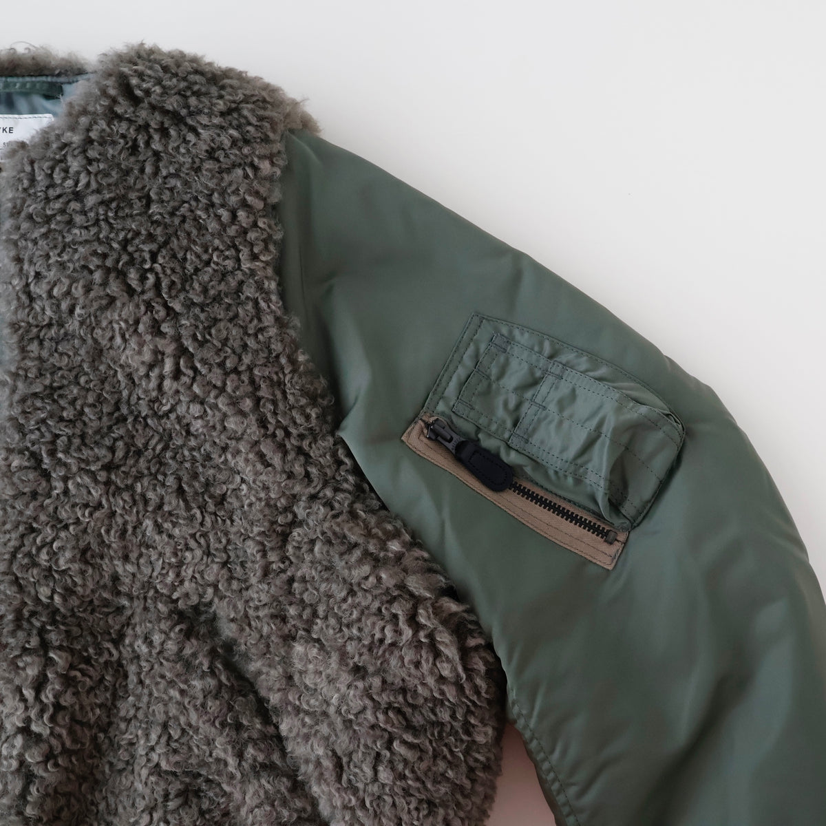 FAUX SHEARLING TYPE MA-1 JACKET