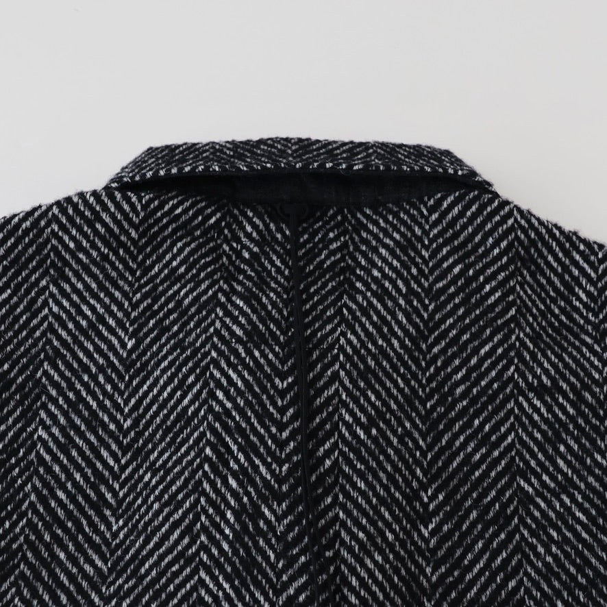 DAMAGE WOOL HERRINGBONE COVER ALL