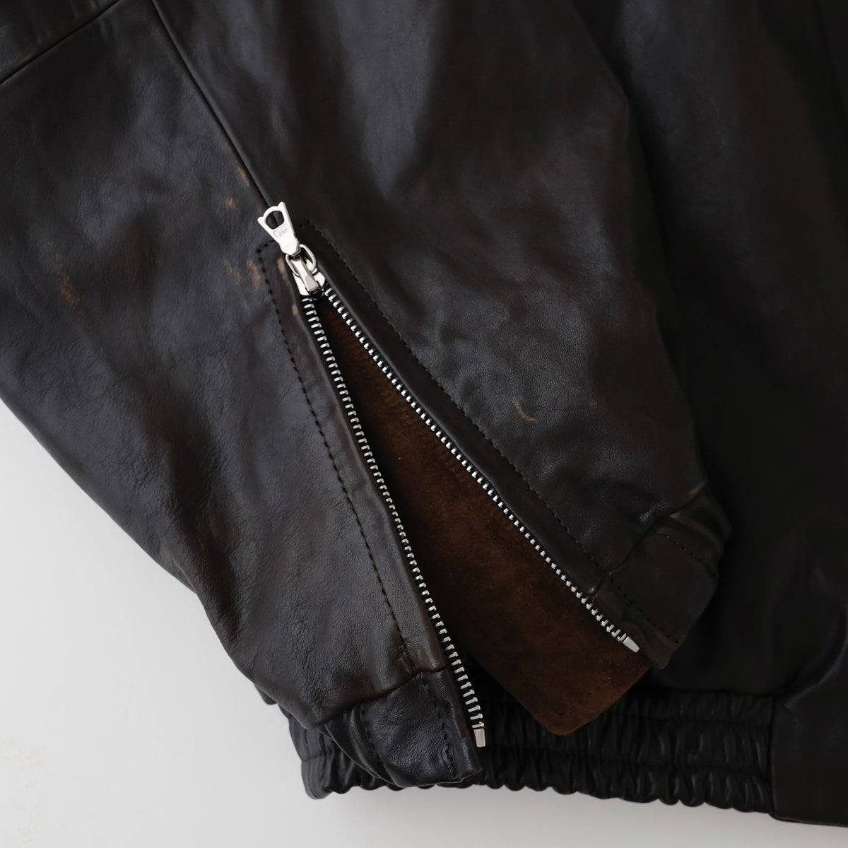MOUTON COLLAR CALF ZIP JACKET