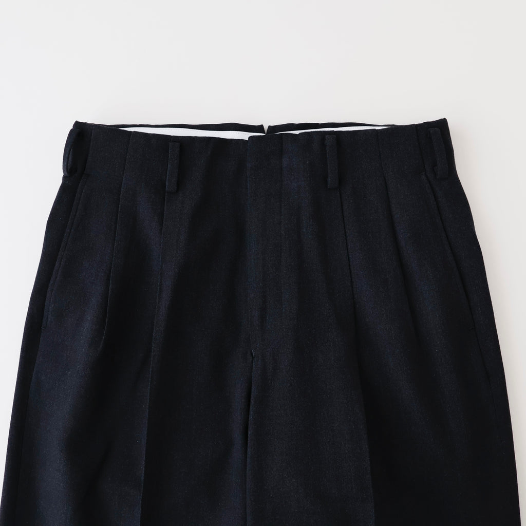 Wool Wide Tapered Trousers - ref. / Web Store