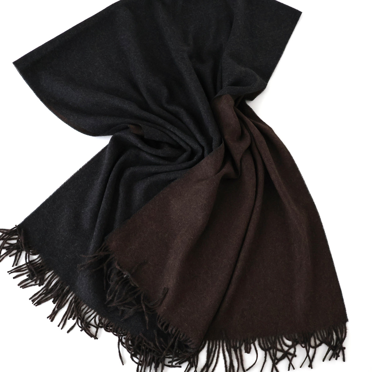 Two-Color Large Brushed Stole