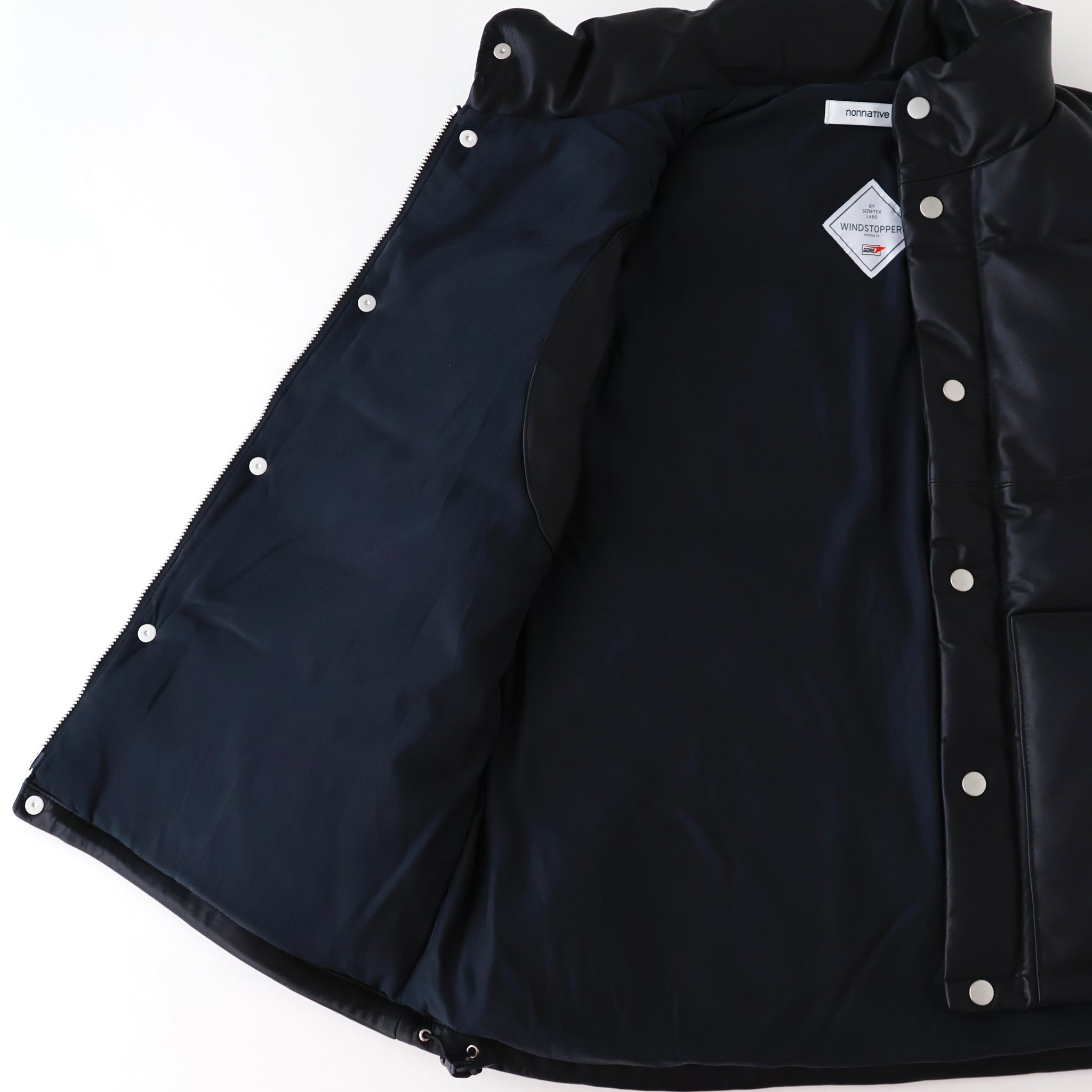 EXPLORER DOWN VEST COW LEATHER WITH WINDSTOPPER®