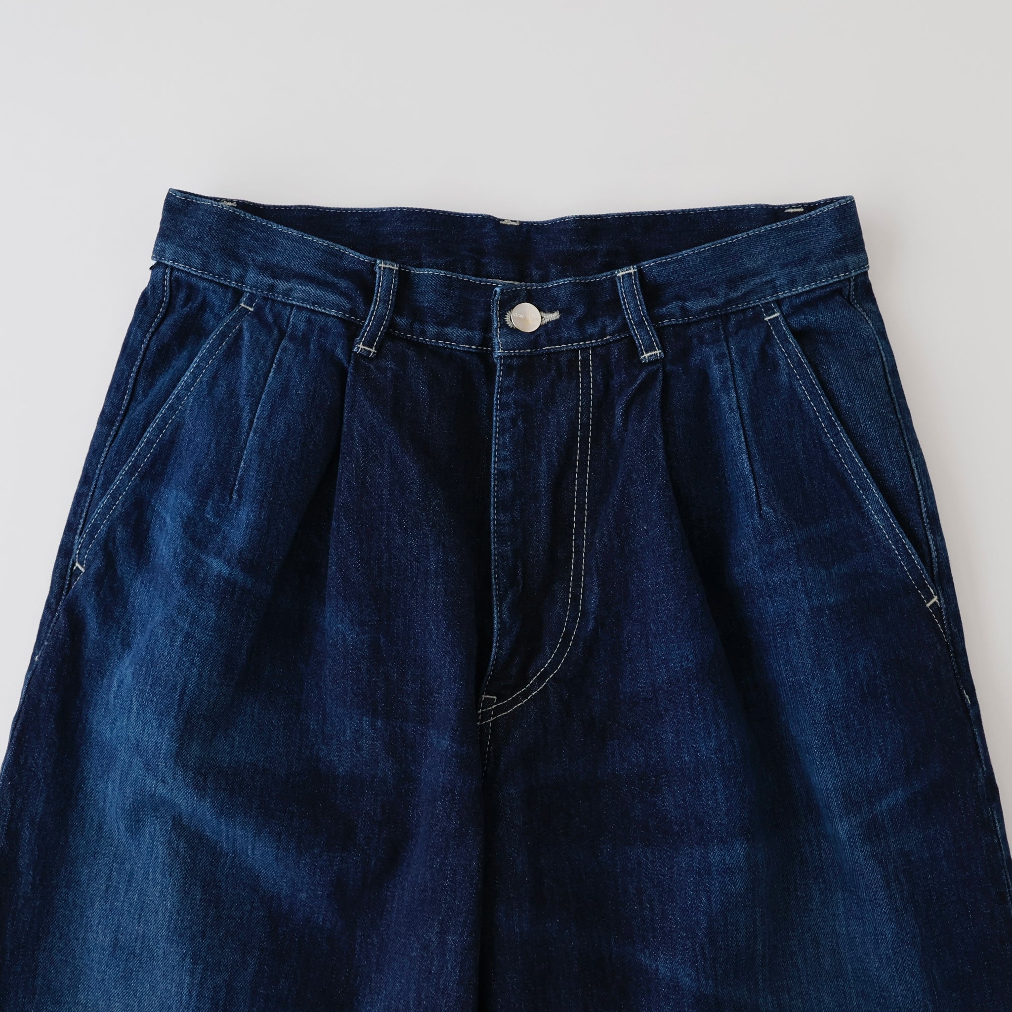 Selvage Denim Two Tuck Tapered Pants - ref. / Web Store