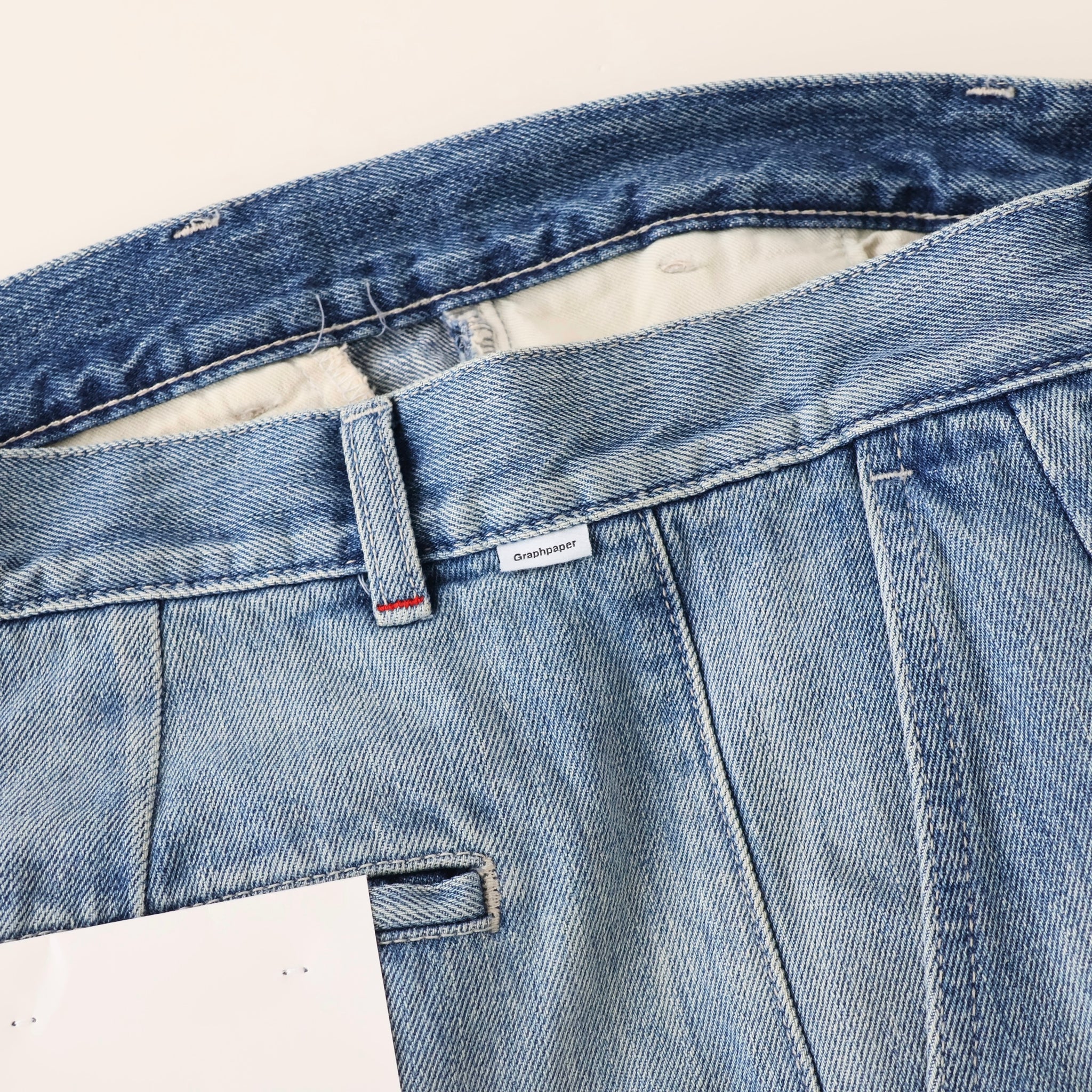 Selvage Denim Two Tuck Tapered Pants