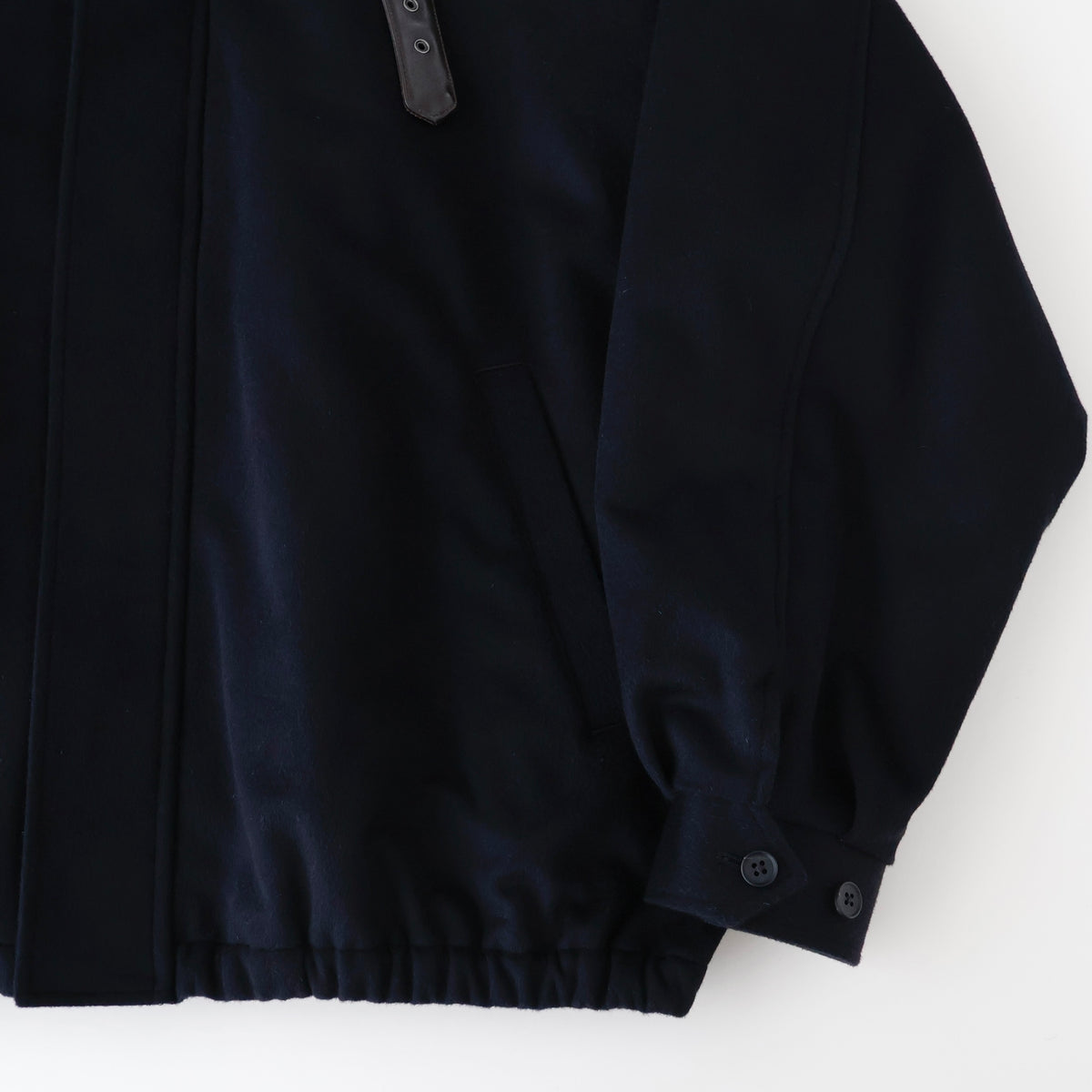 MOUTON COLLAR WOOL CASHMERE PADDED JACKET