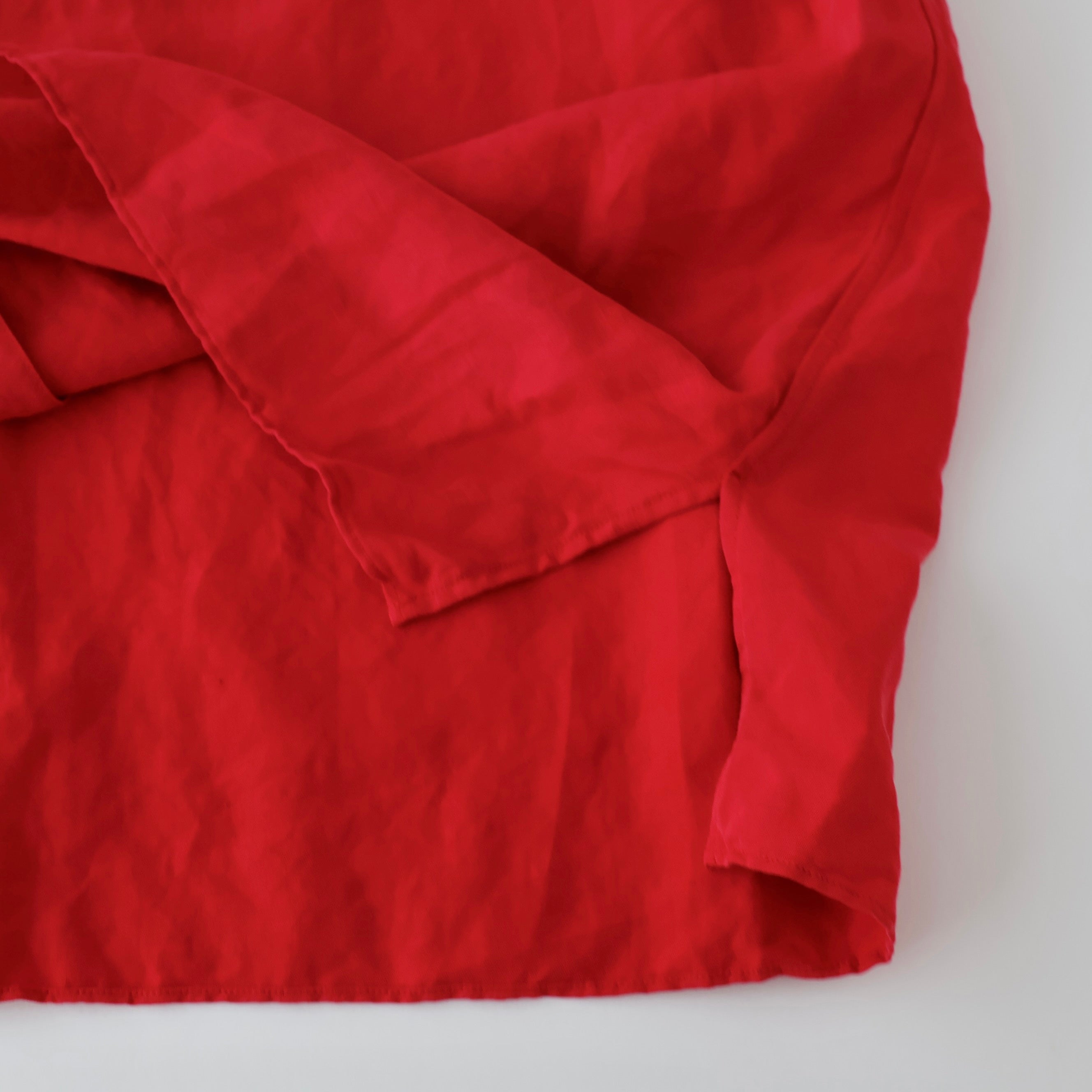 Vintage Silk Linen S/S Open Collar Shirt | ref. / Web Store