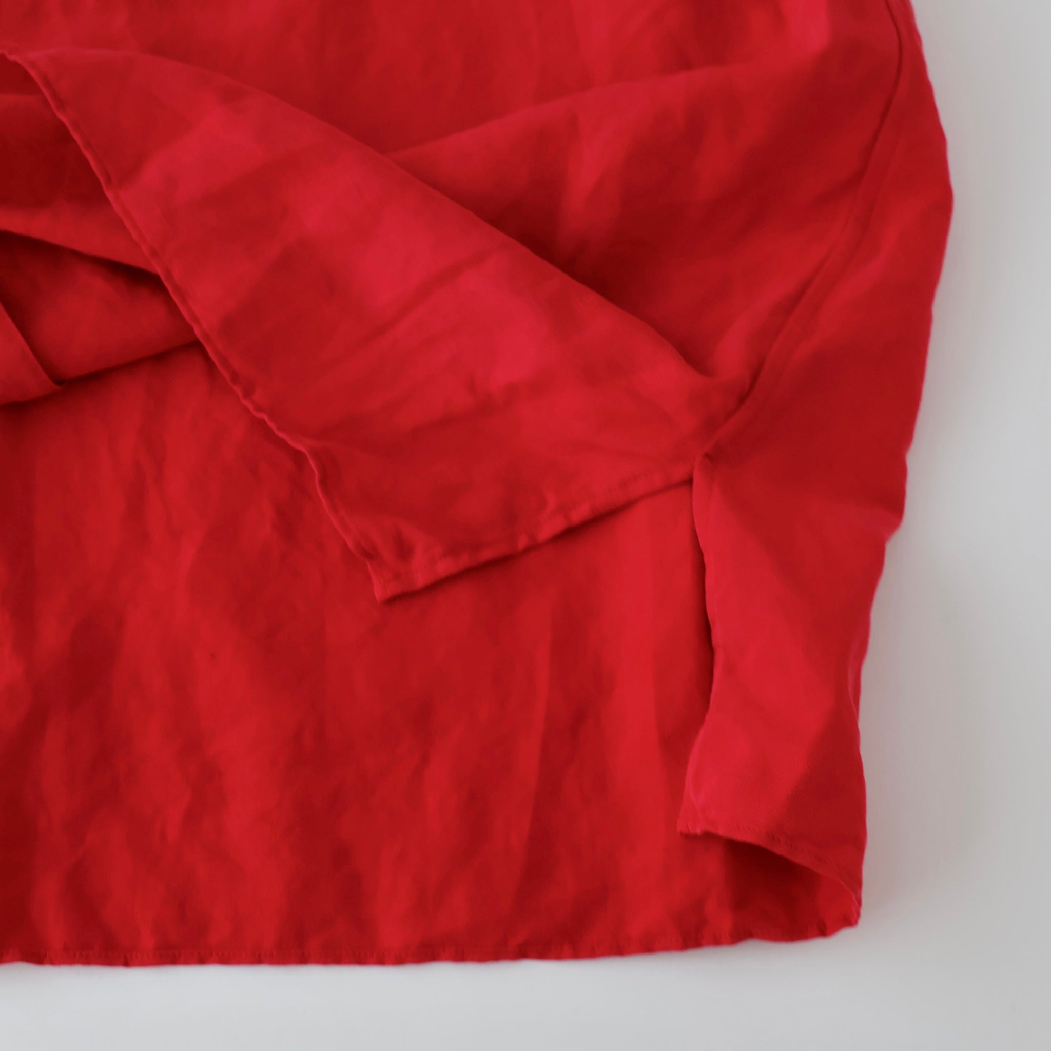 Vintage Silk Linen S/S Open Collar Shirt