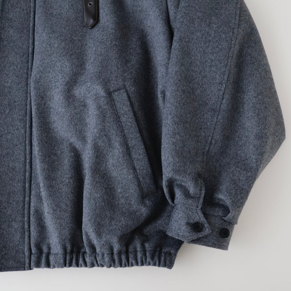 MOUTON COLLAR WOOL CASHMERE PADDED JACKET