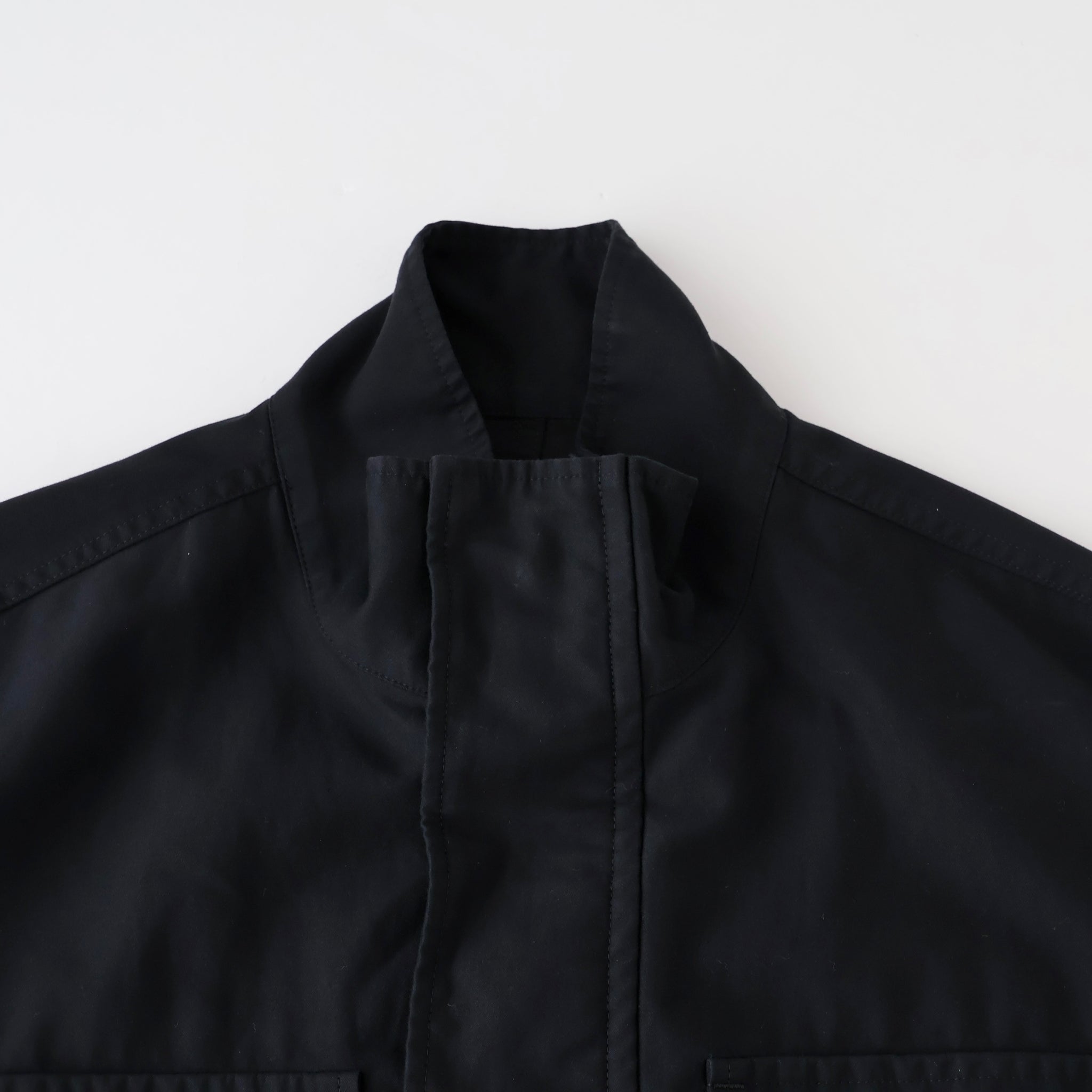 Cotton Cupro Back Satin Military Jacket