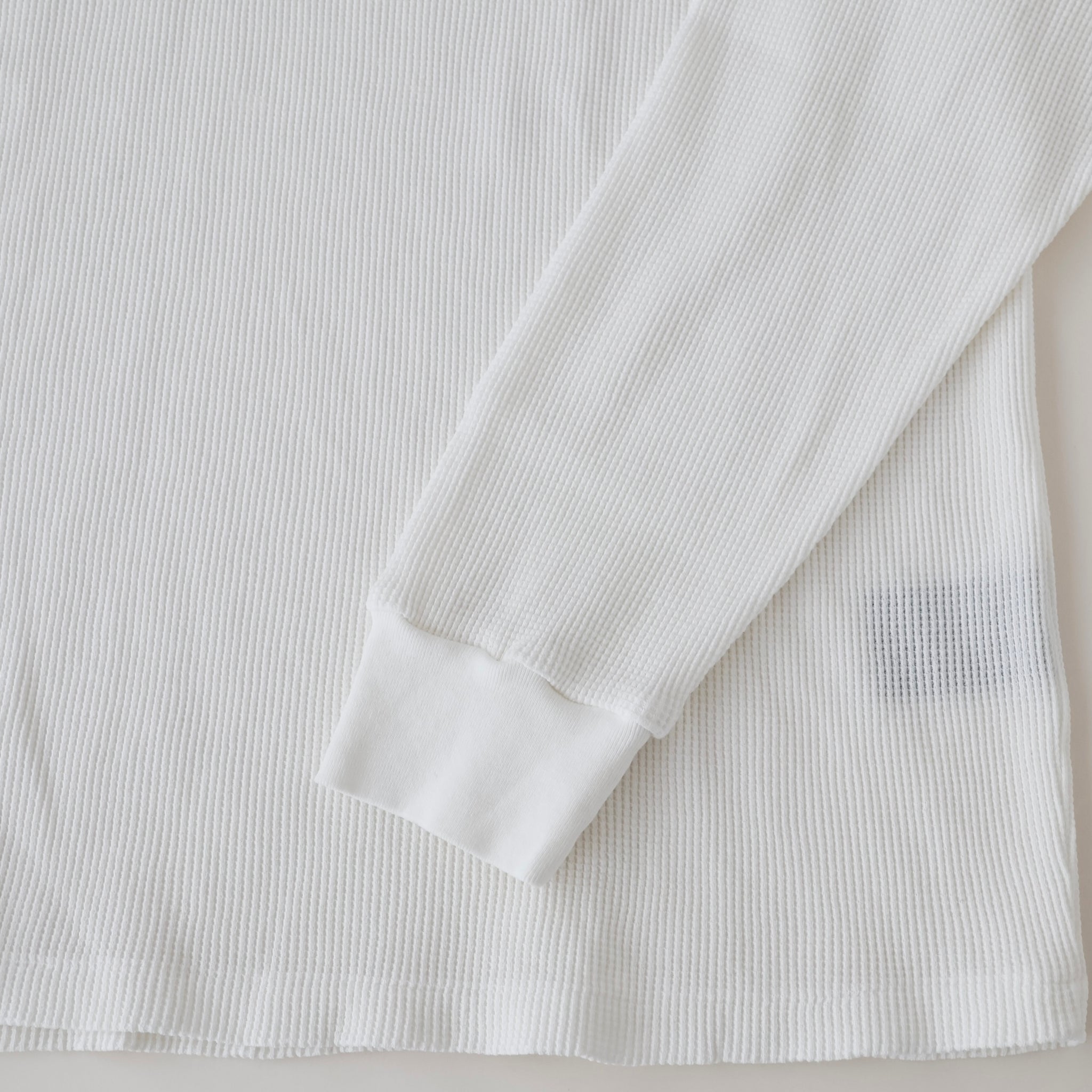 コットンワッフル 長袖Tシャツ