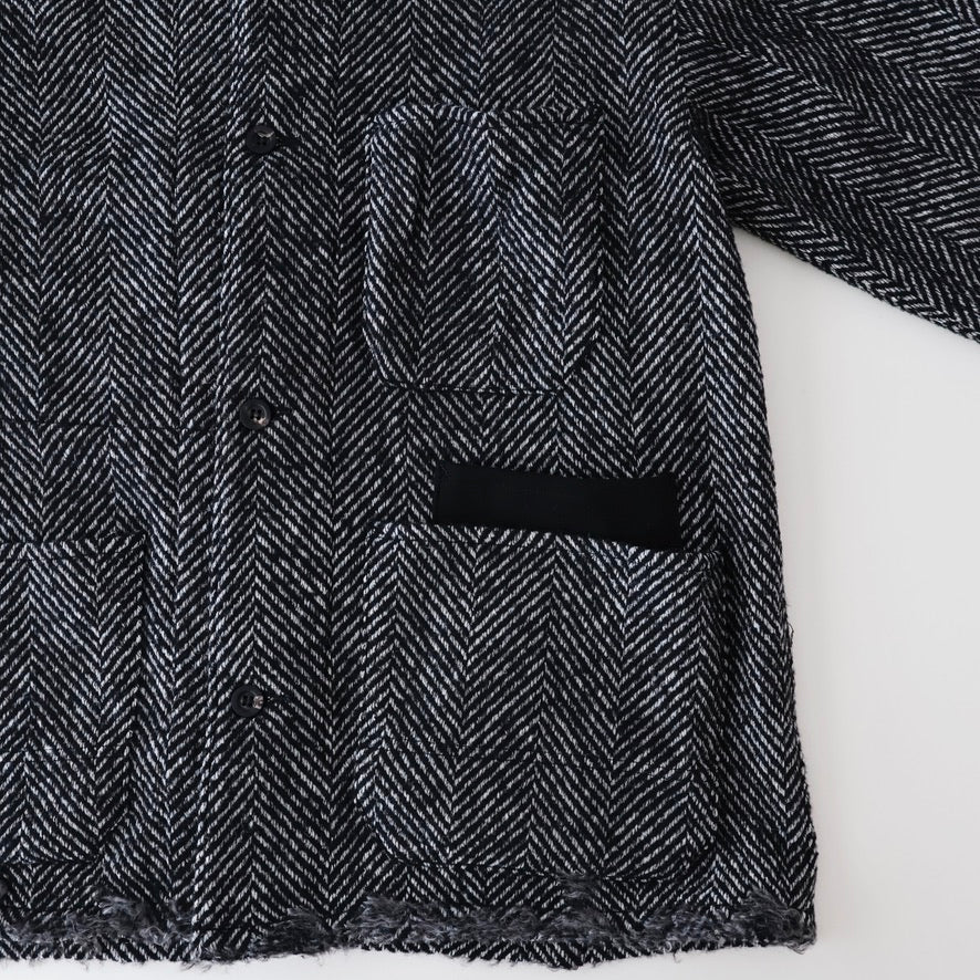 DAMAGE WOOL HERRINGBONE COVER ALL