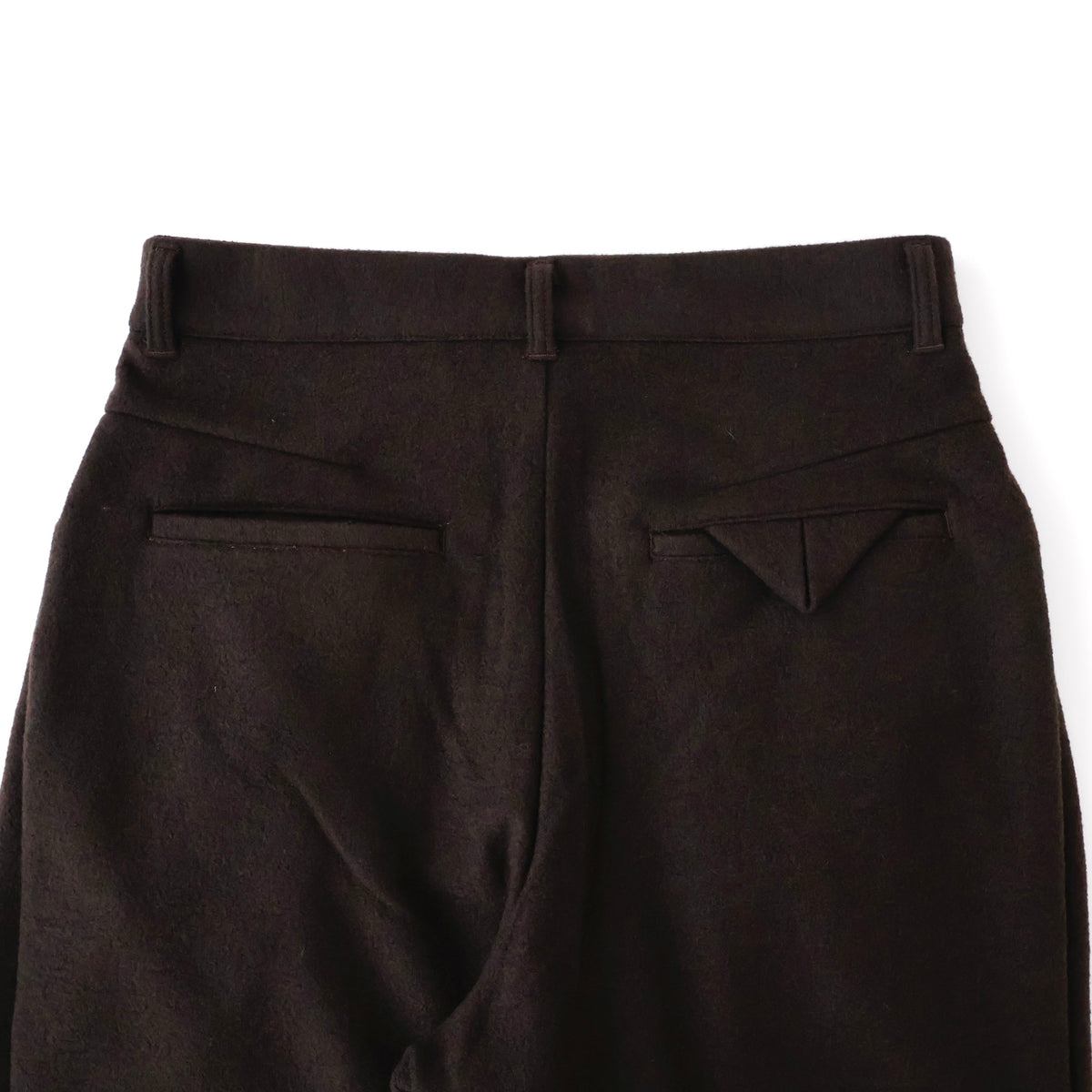 WOOL CUT WIDE TUCK SLACKS