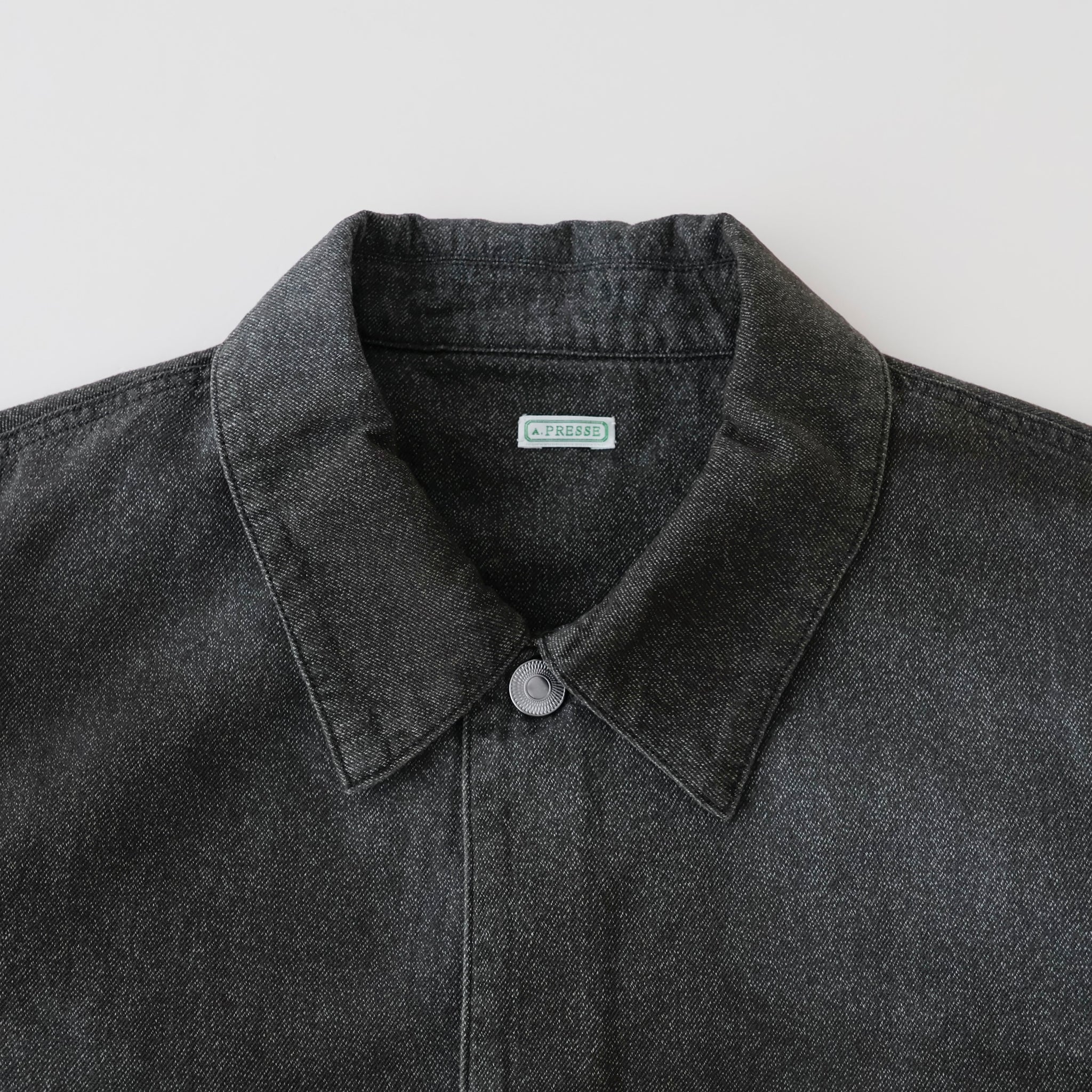Vintage Black Chambray Work Jacket