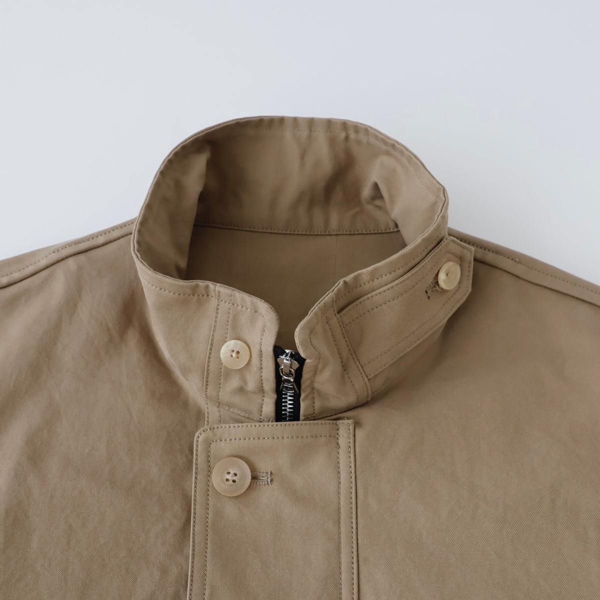 Grover Zip Blouson In Cotton Twill