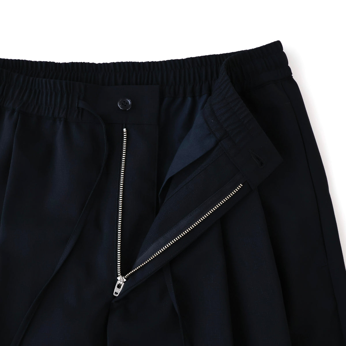 Wool Hopsack Drawstring Track Pants