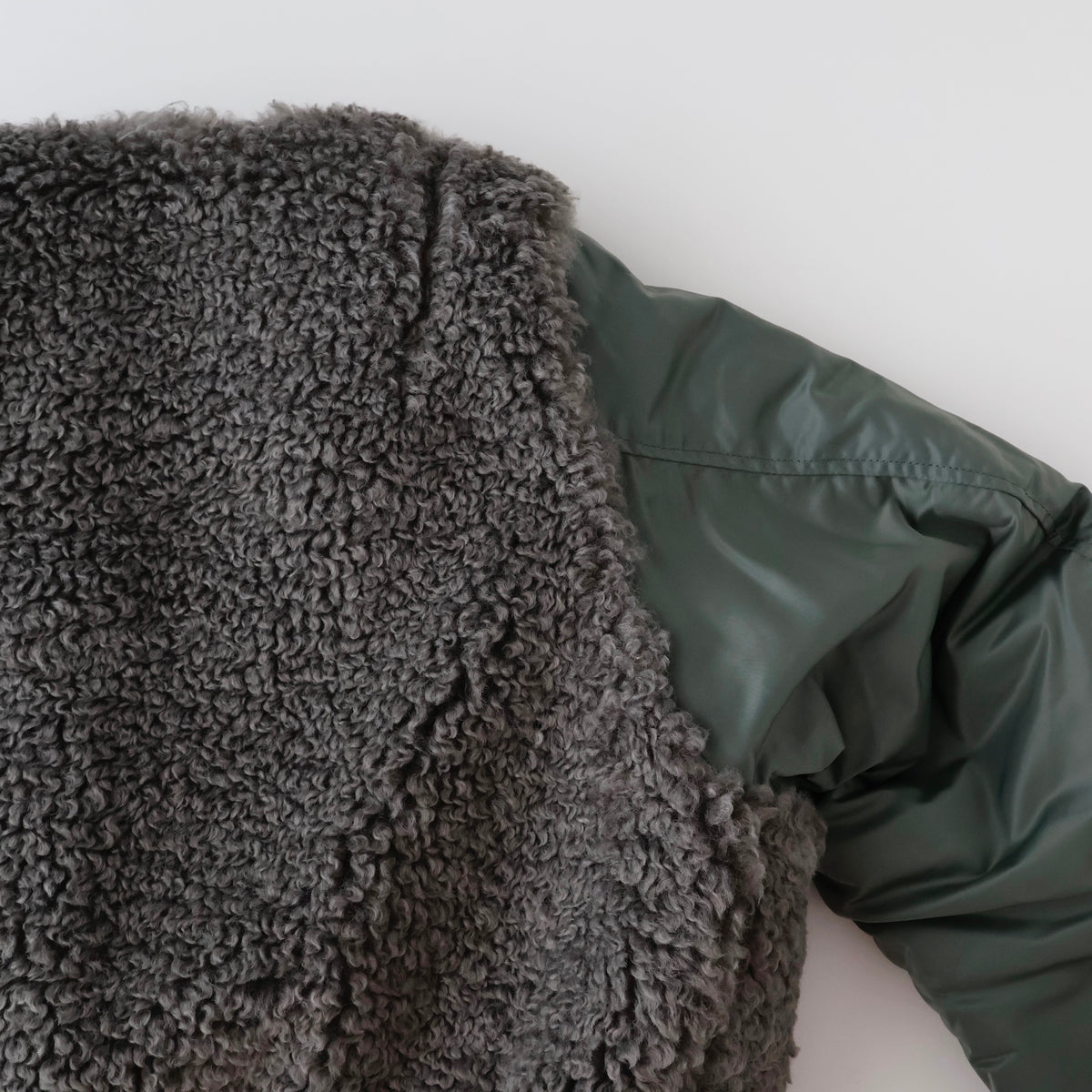 FAUX SHEARLING TYPE MA-1 JACKET