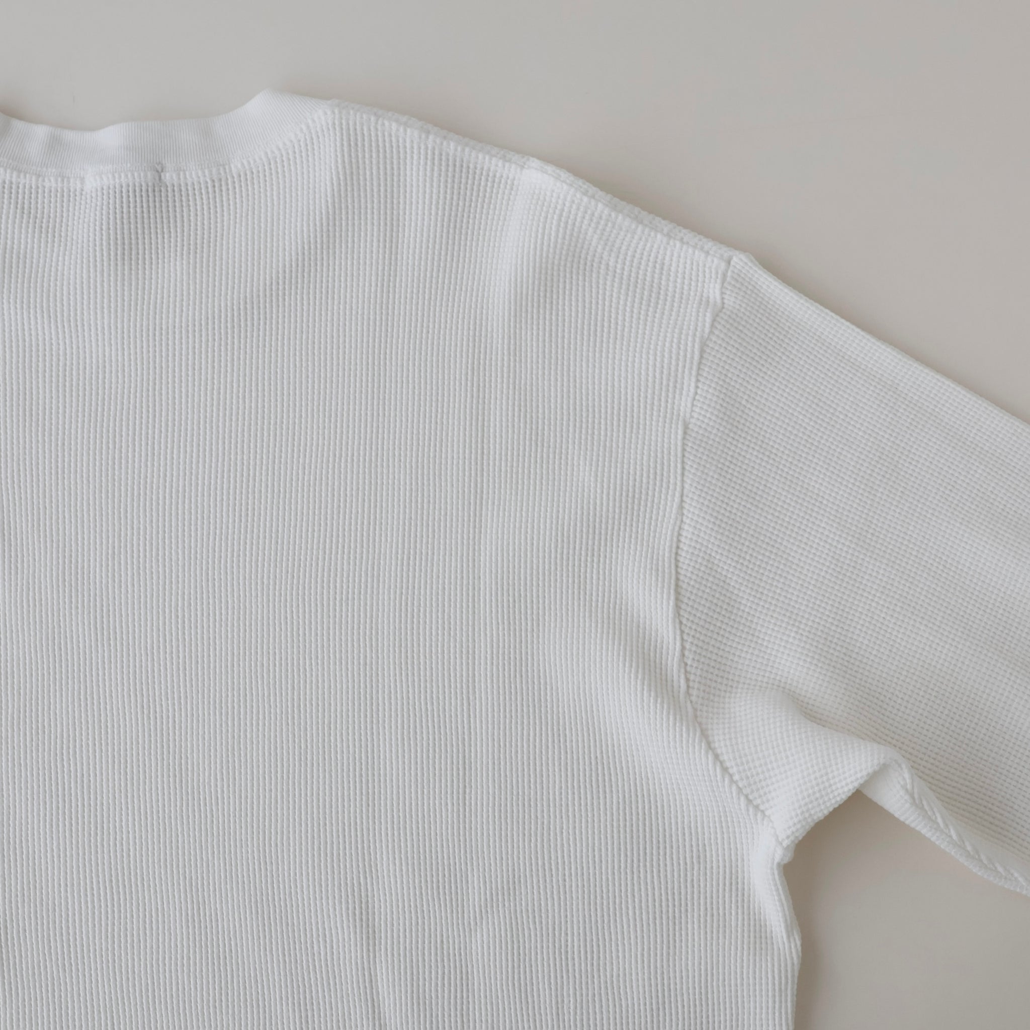 コットンワッフル 長袖Tシャツ