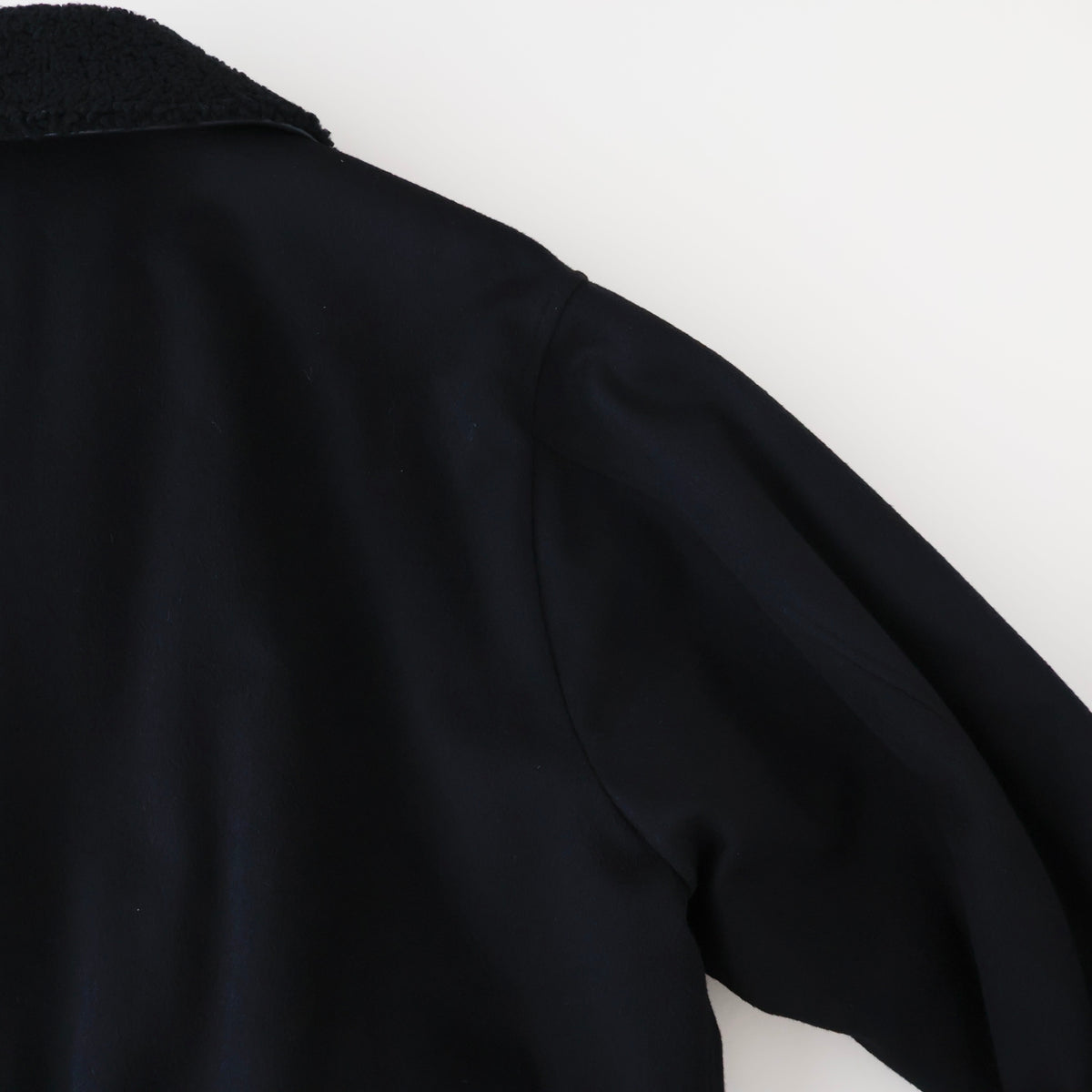 MOUTON COLLAR WOOL CASHMERE PADDED JACKET