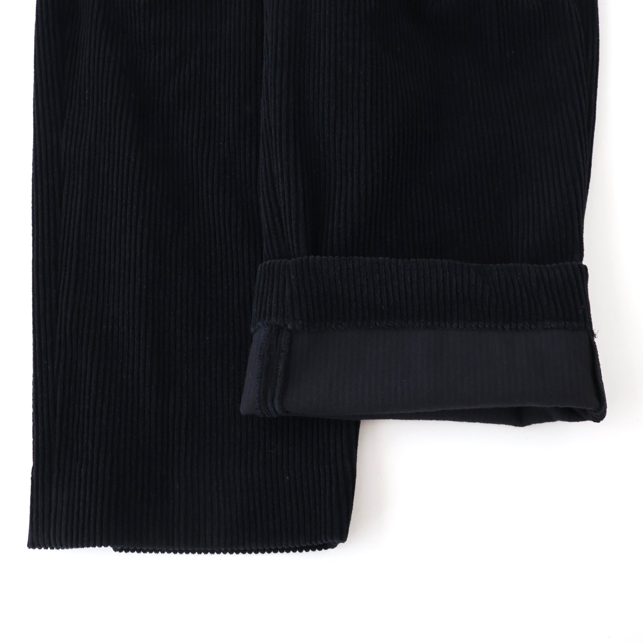 Wool Corduroy Wide Tapered Trousers