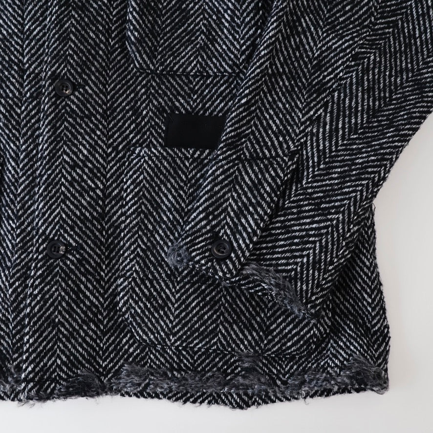 DAMAGE WOOL HERRINGBONE COVER ALL