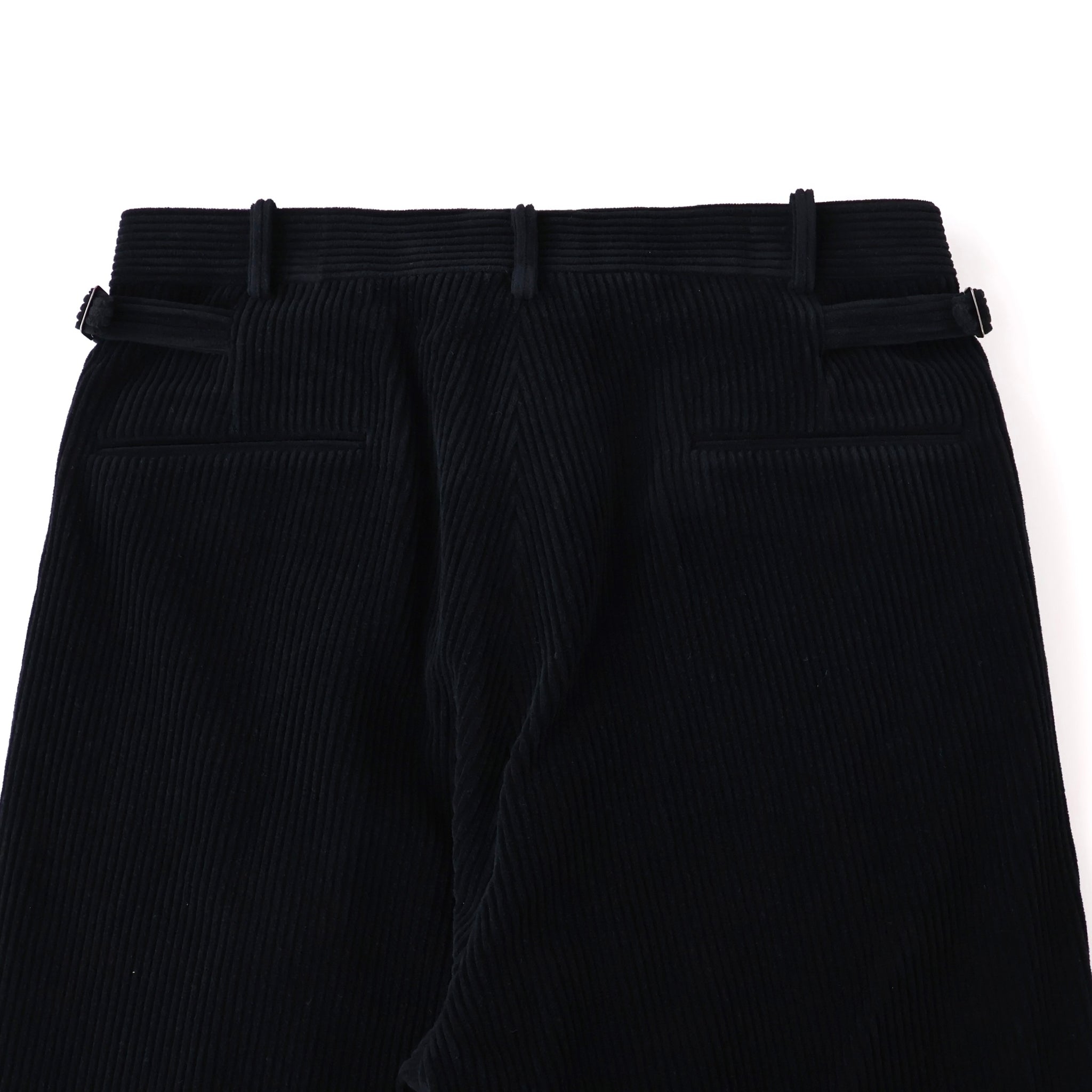 Wool Corduroy Wide Tapered Trousers
