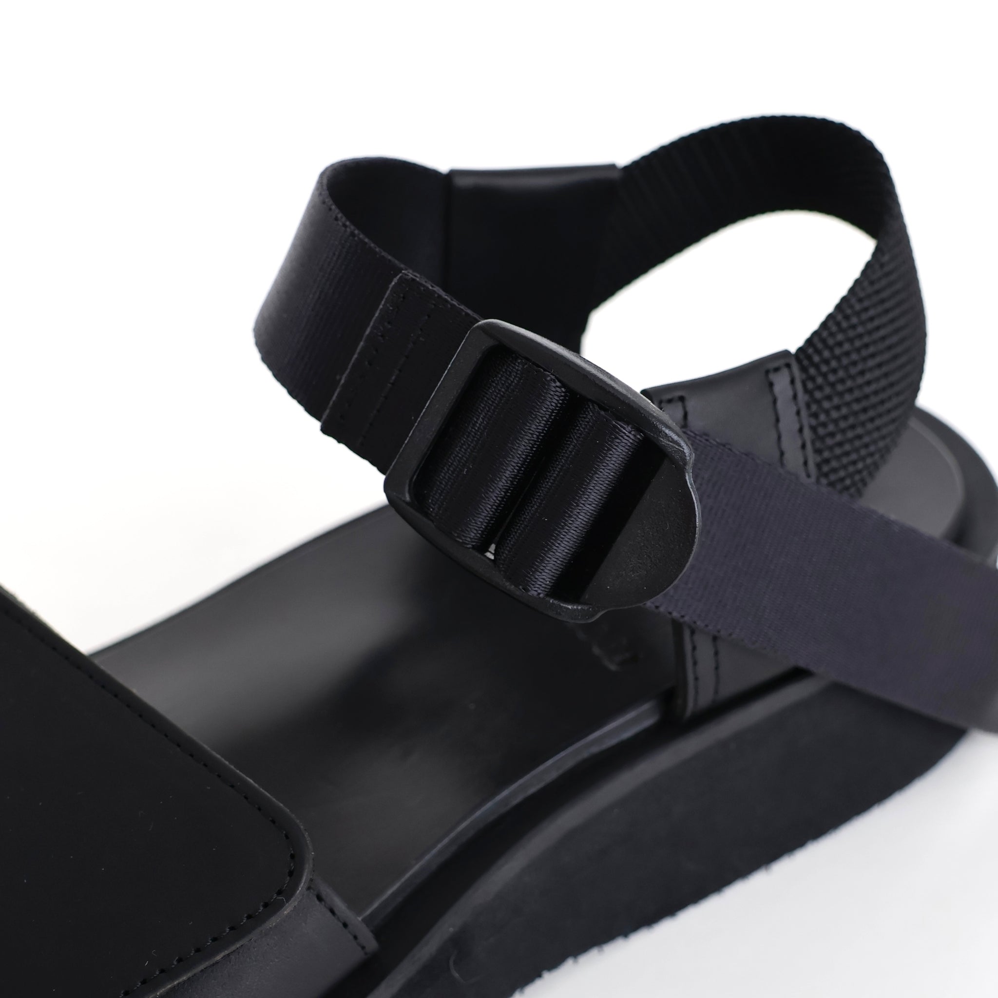 Sandals with Velcro Straps wide belt in smooth Leather