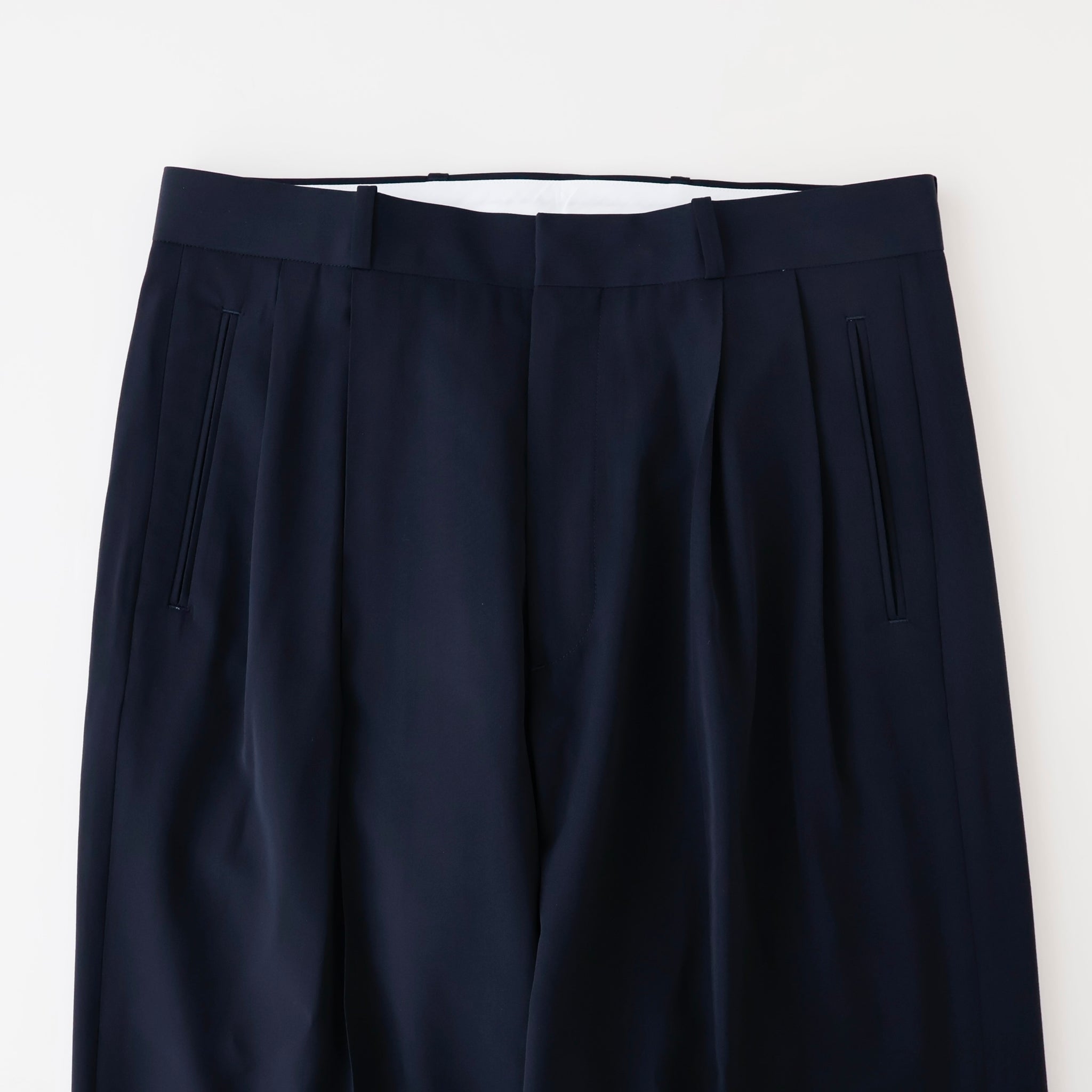 Wool Rayon Wide Trousers